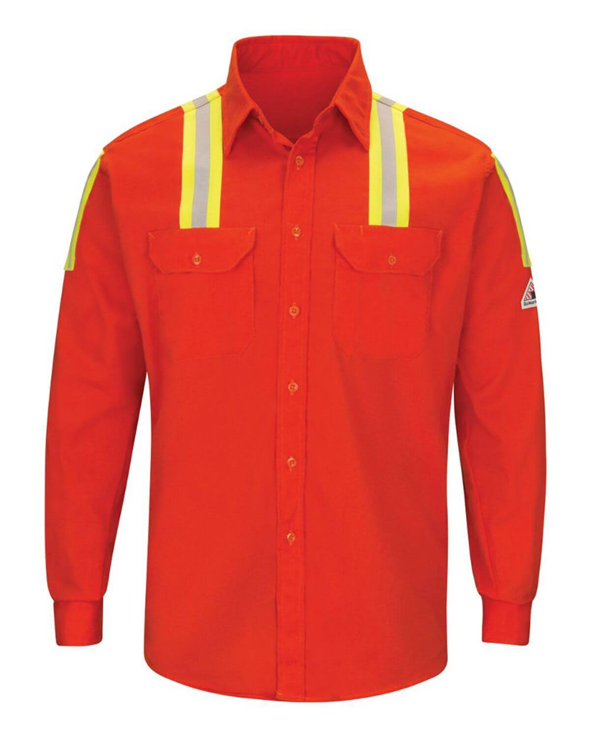 SLATOR Bulwark Enhanced Visibility Long Sleeve Uniform Shirt SLATOR Bulwark Enhanced Visibility Long Sleeve Uniform Shirt