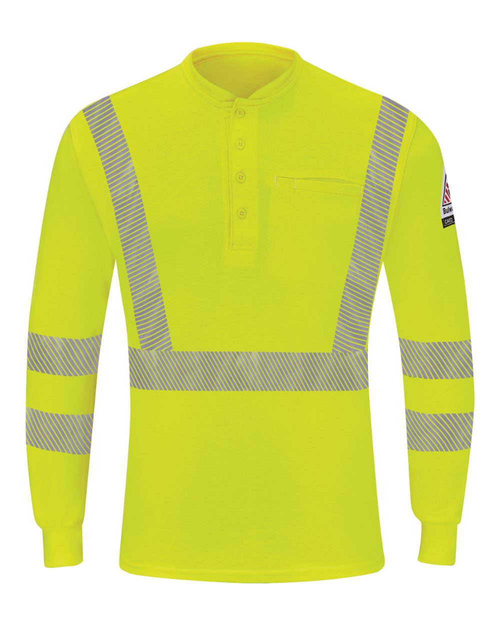 SML4 Bulwark Hi-Visibility Lightweight Long Sleeve Henley