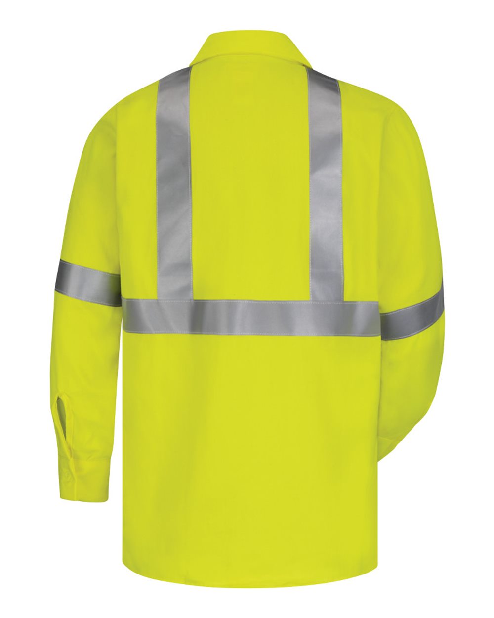 SMW4 Bulwark High Visibility Long Sleeve Work Shirt - Back Image