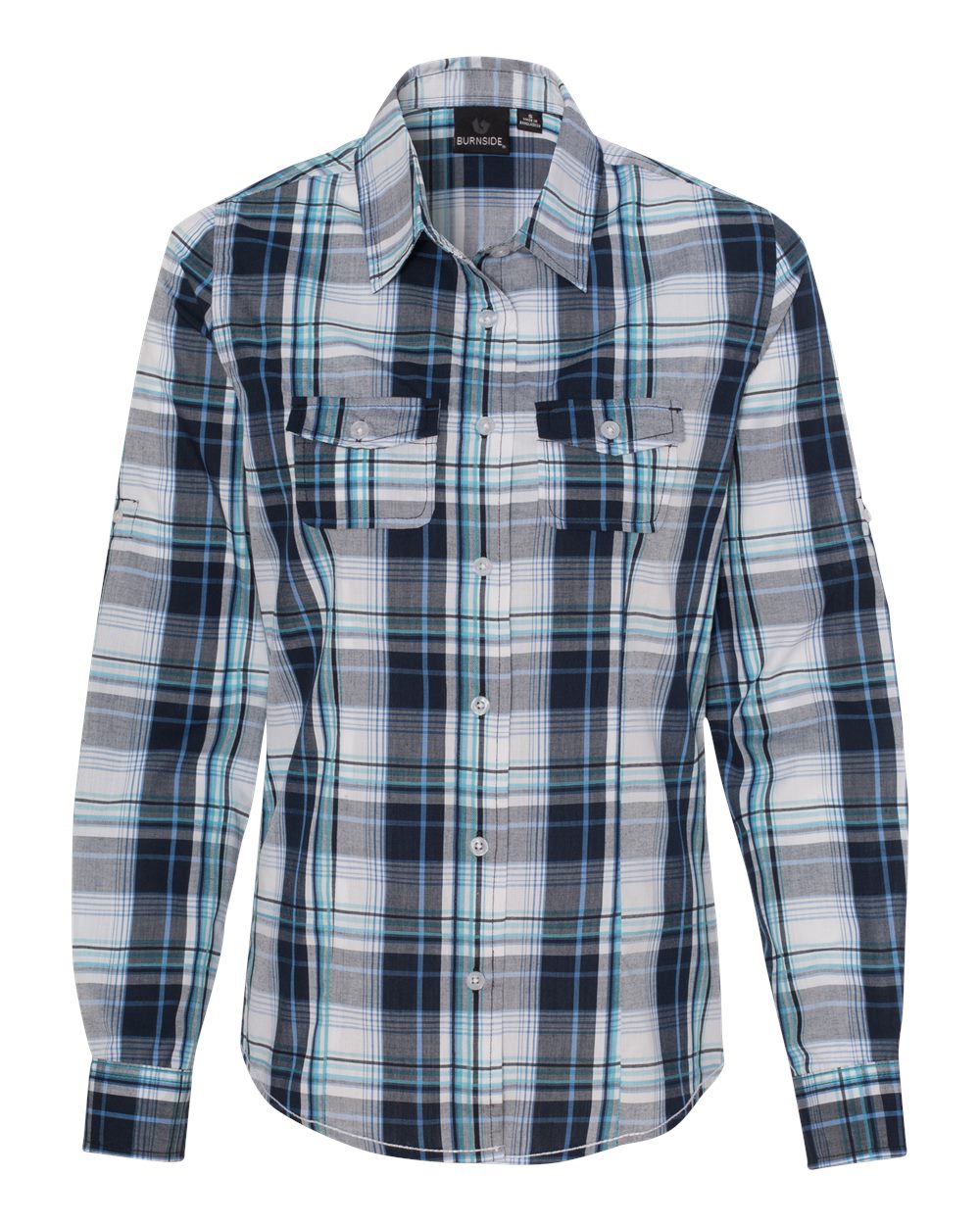 5222 Burnside Womens Long Sleeve Plaid Shirt