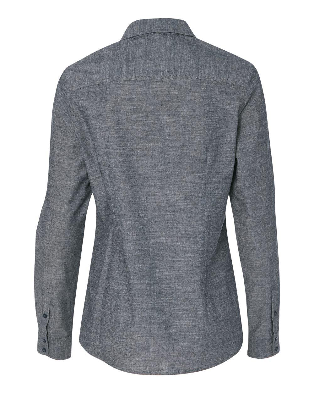 5255 Burnside Womens Long Sleeve Chambray - Back Image