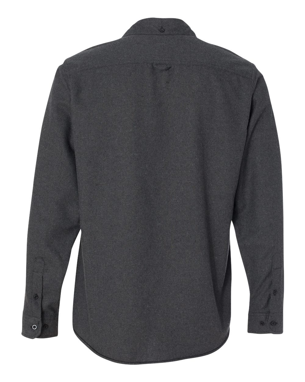 8200 Burnside Long Sleeve Solid Flannel Shirt - Back Image