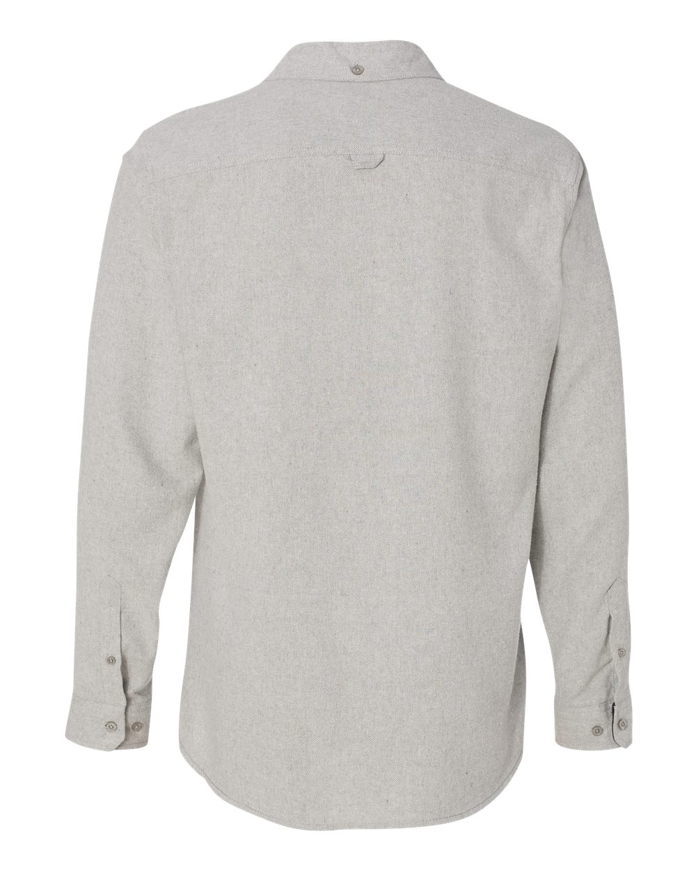 8200 Burnside Long Sleeve Solid Flannel Shirt - Back Image