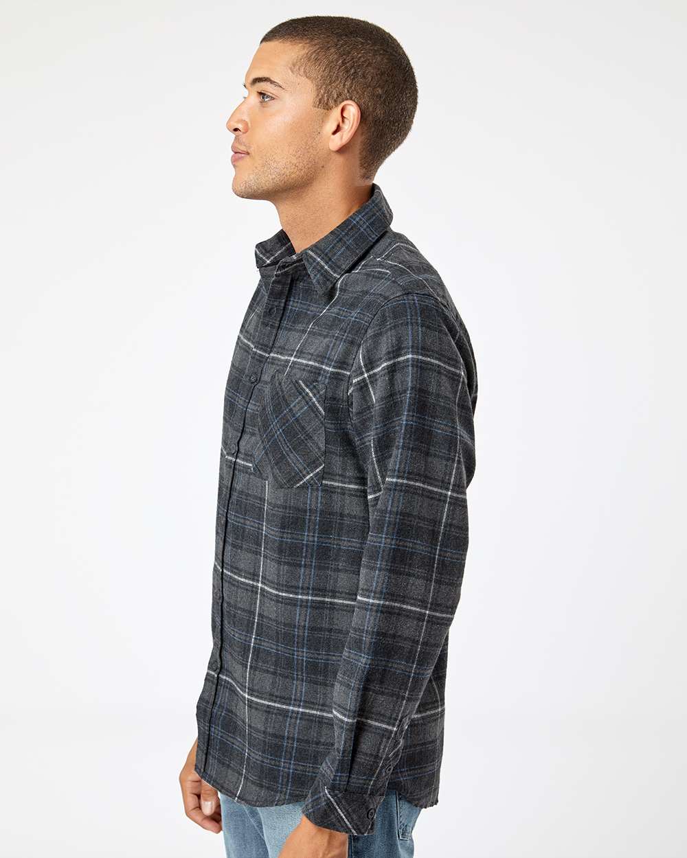 8212 Burnside Open Pocket Long Sleeve Flannel Shirt 8212 Burnside Open Pocket Long Sleeve Flannel Shirt - Siide Image