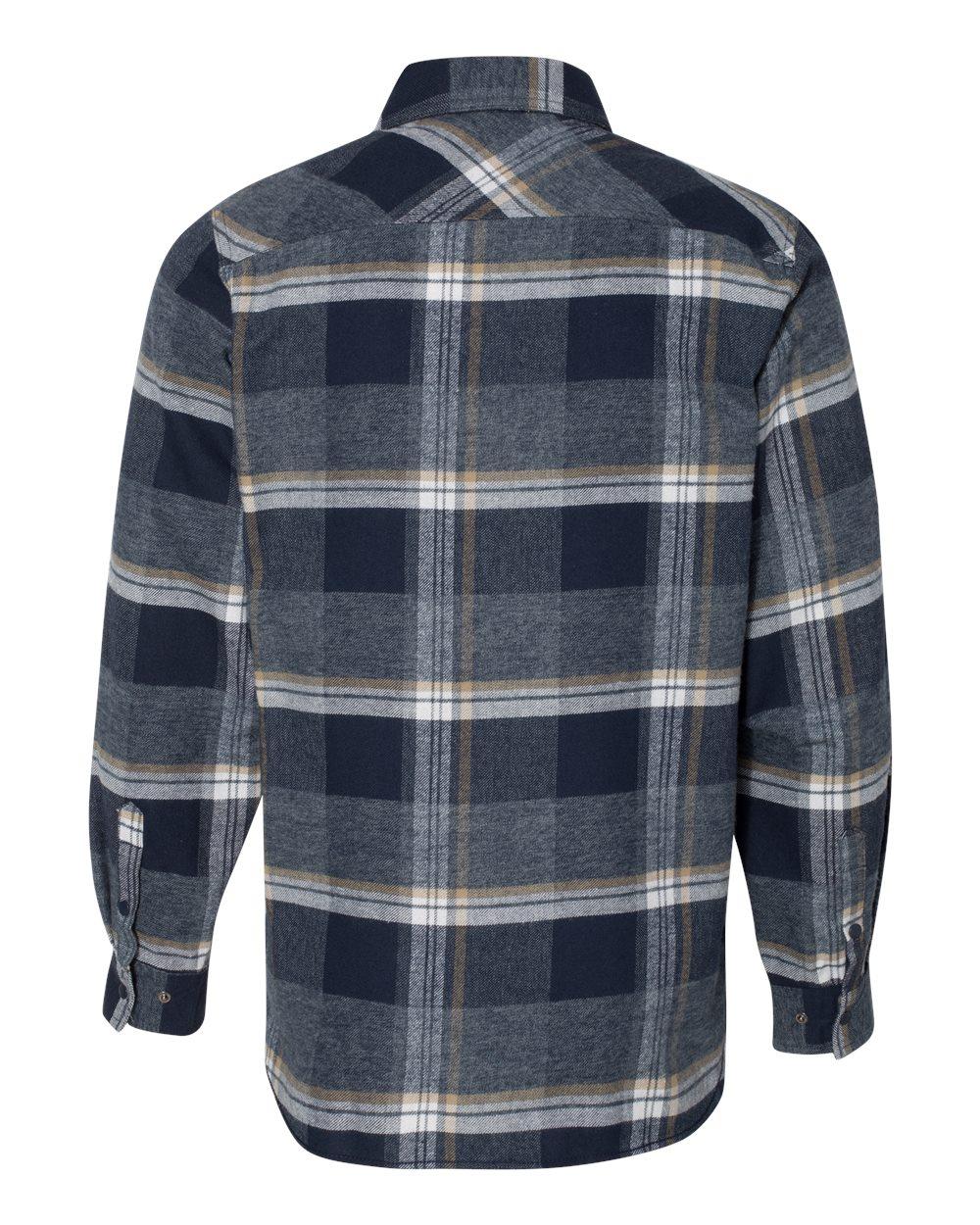 8219 Burnside Snap Front Long Sleeve Plaid Flannel Shirt 8219 Burnside Snap Front Long Sleeve Plaid Flannel Shirt - Back Image