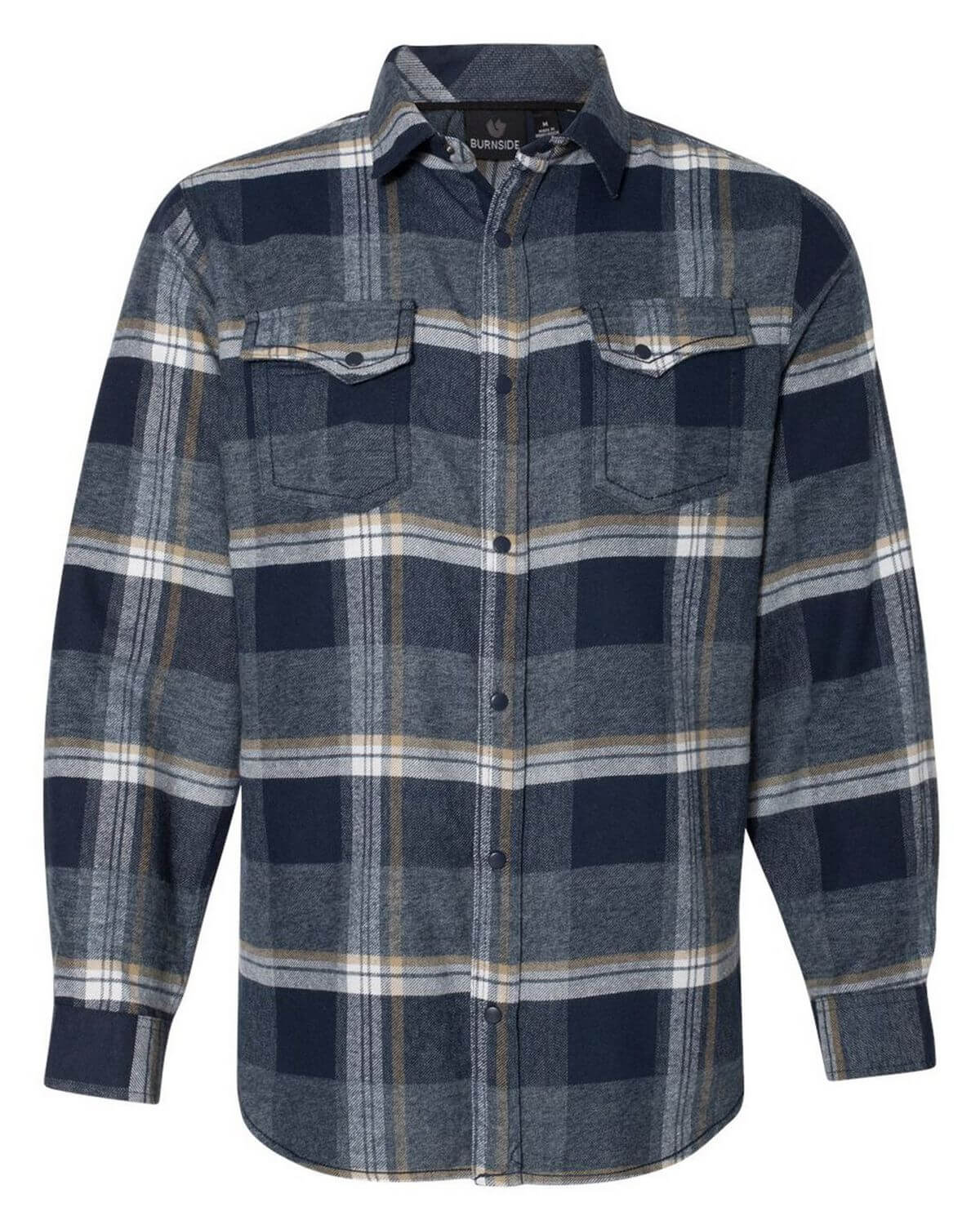 8219 Burnside Snap Front Long Sleeve Plaid Flannel Shirt 8219 Burnside Snap Front Long Sleeve Plaid Flannel Shirt