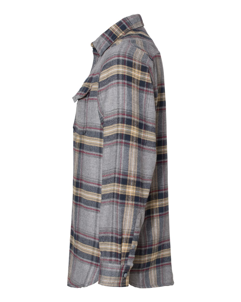 8219 Burnside Snap Front Long Sleeve Plaid Flannel Shirt - Siide Image