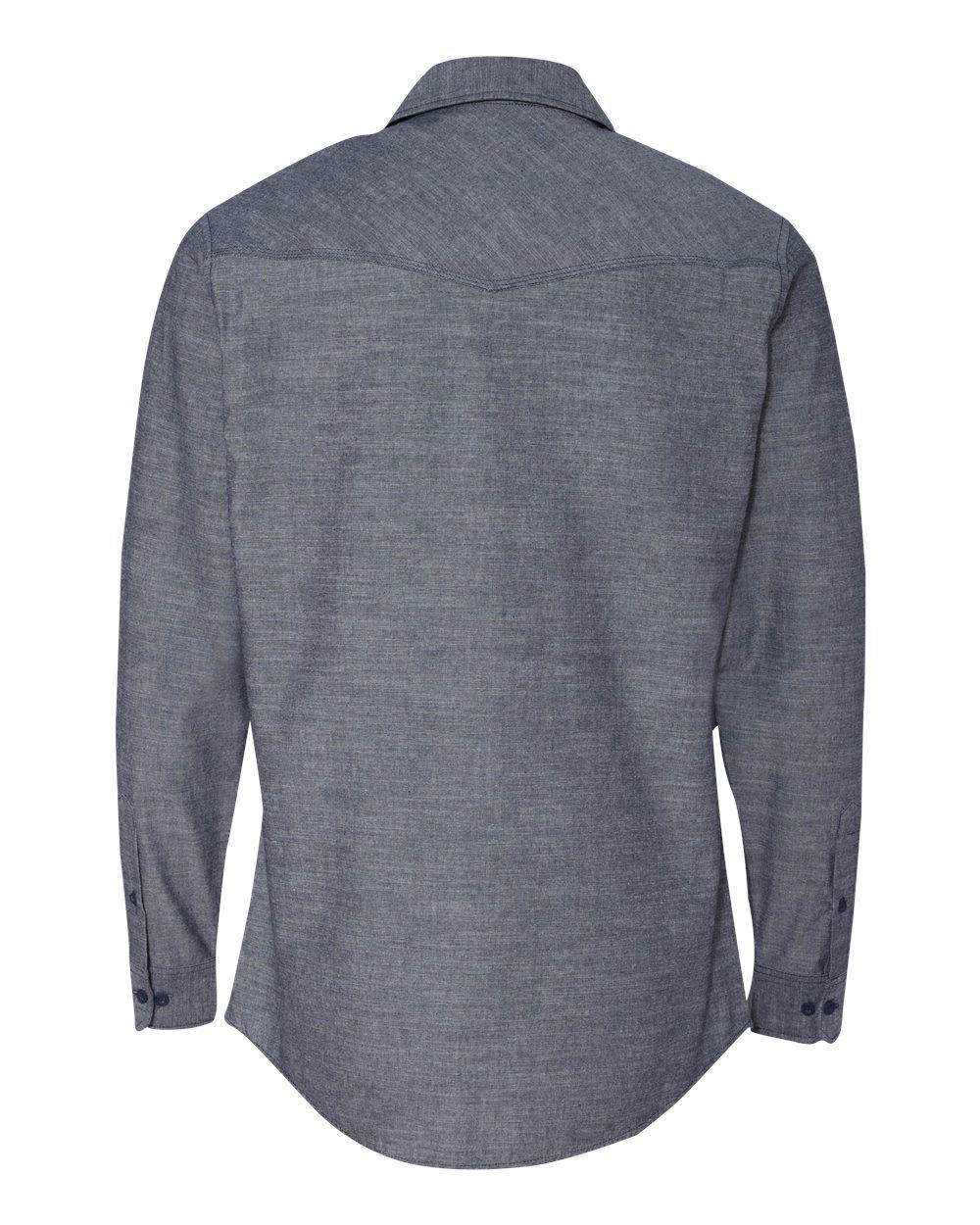 8255 Burnside Chambray Long Sleeve Shirt - Back Image