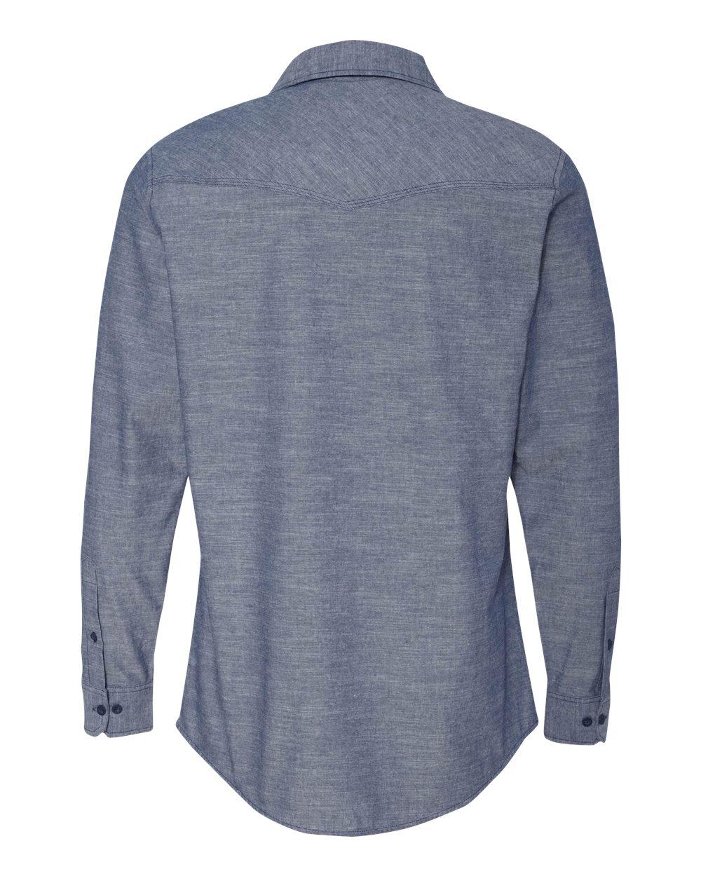 8255 Burnside Chambray Long Sleeve Shirt 8255 Burnside Chambray Long Sleeve Shirt - Back Image