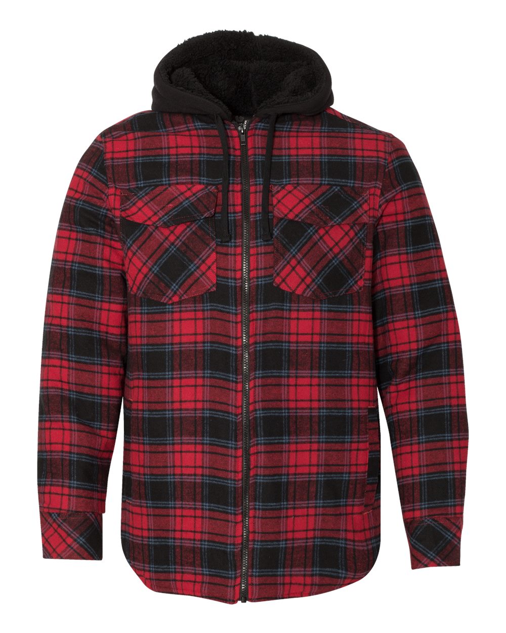 8620 Burnside Quilted Flannel Full-Zip Hooded Jacket Zoom Image