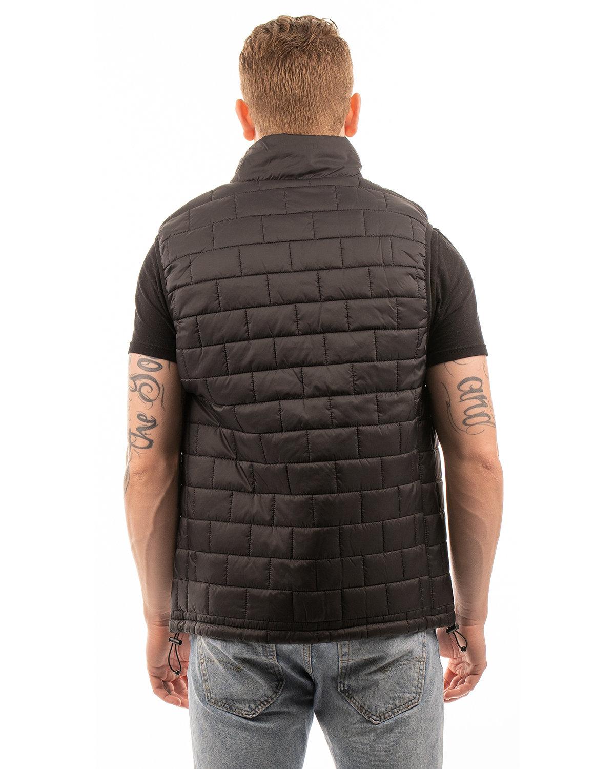 8703BU Burnside Adult Box Quilted Puffer Vest - Back Image