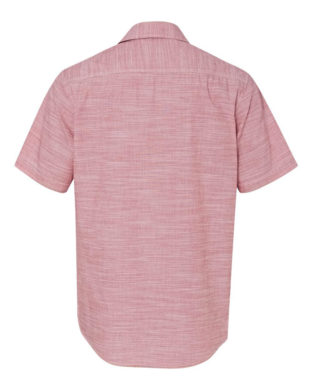 9247 Burnside Textured Solid Short Sleeve Shirt - Back Image