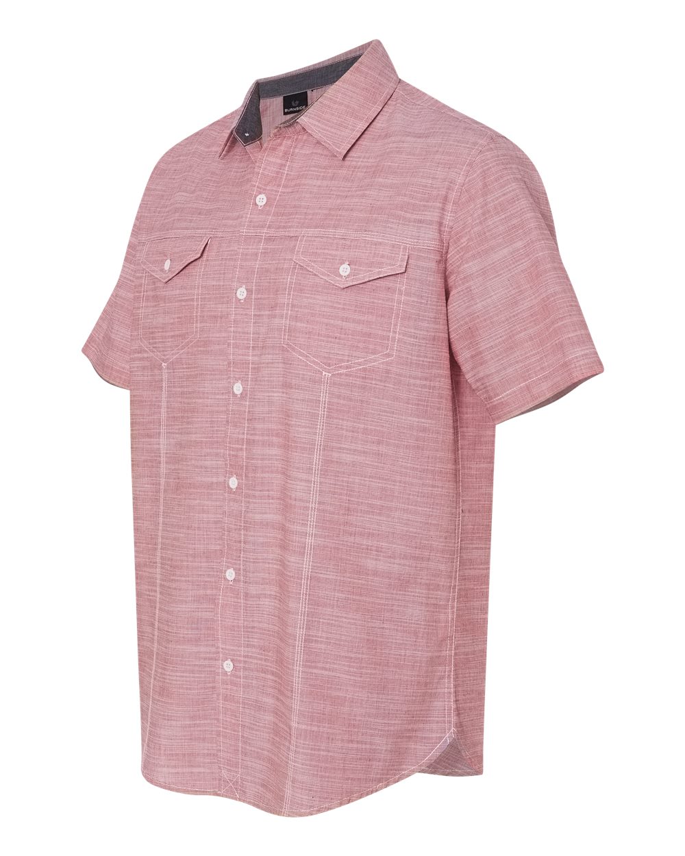 9247 Burnside Textured Solid Short Sleeve Shirt - Siide Image