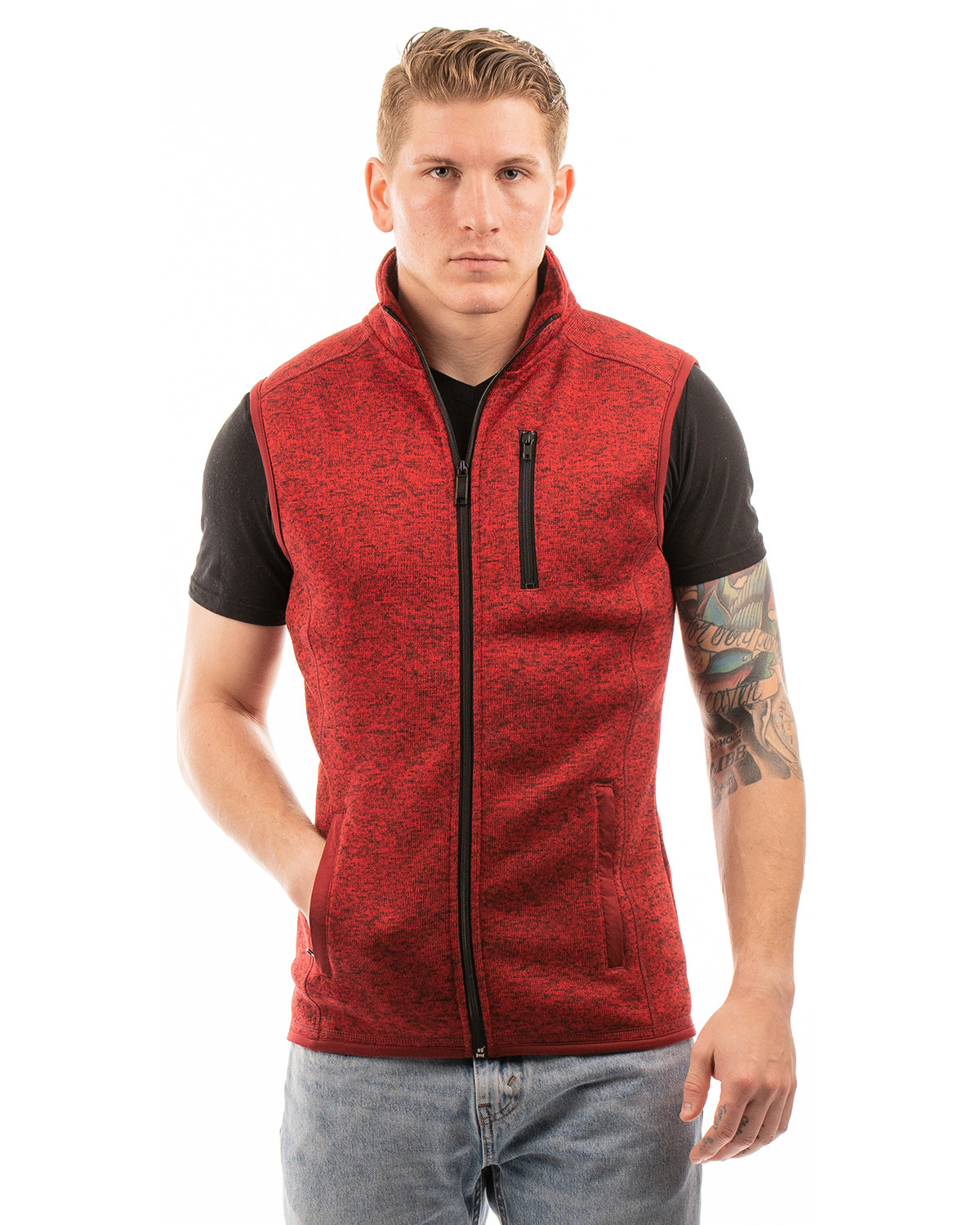 B3910 Burnside Mens Sweater Knit Vest