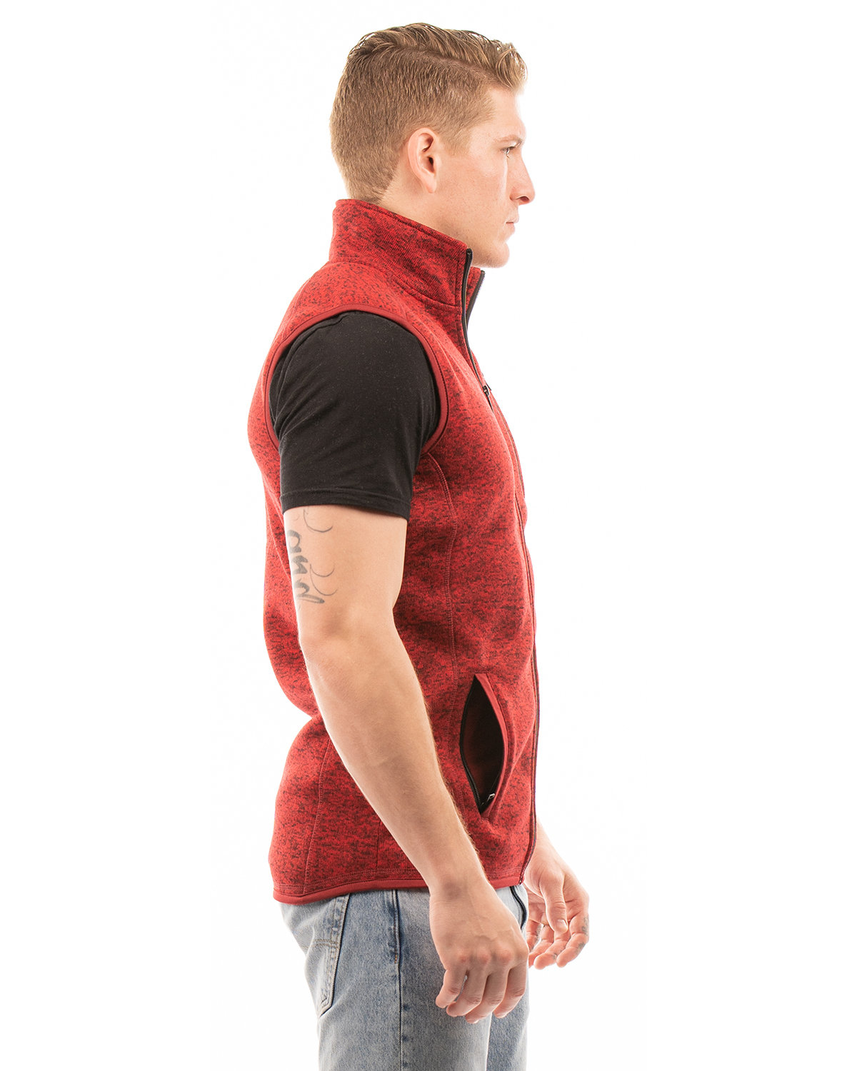 B3910 Burnside Mens Sweater Knit Vest - Siide Image