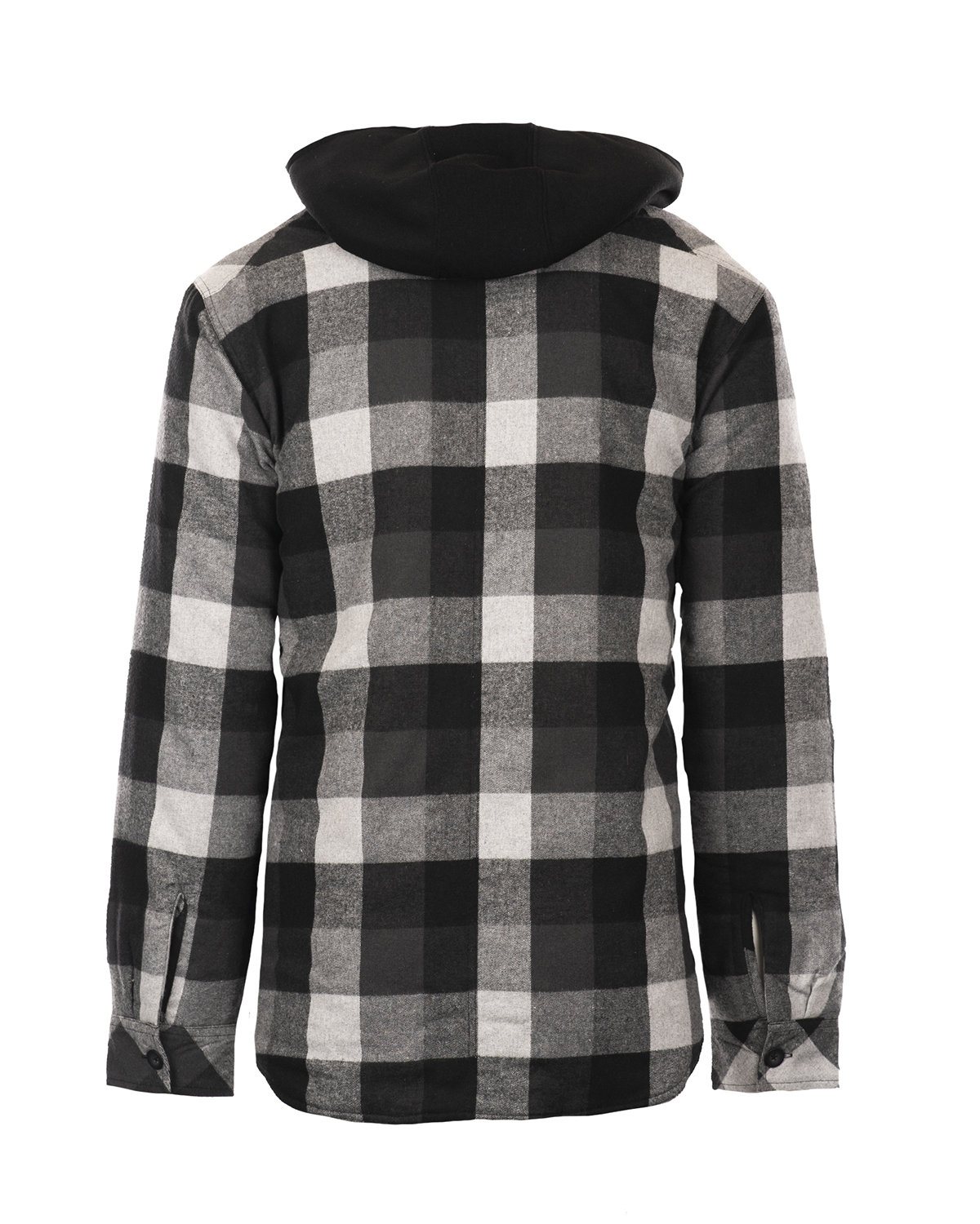 B8620 Burnside Mens Hooded Flannel Jacket B8620 Burnside Mens Hooded Flannel Jacket - Back Image