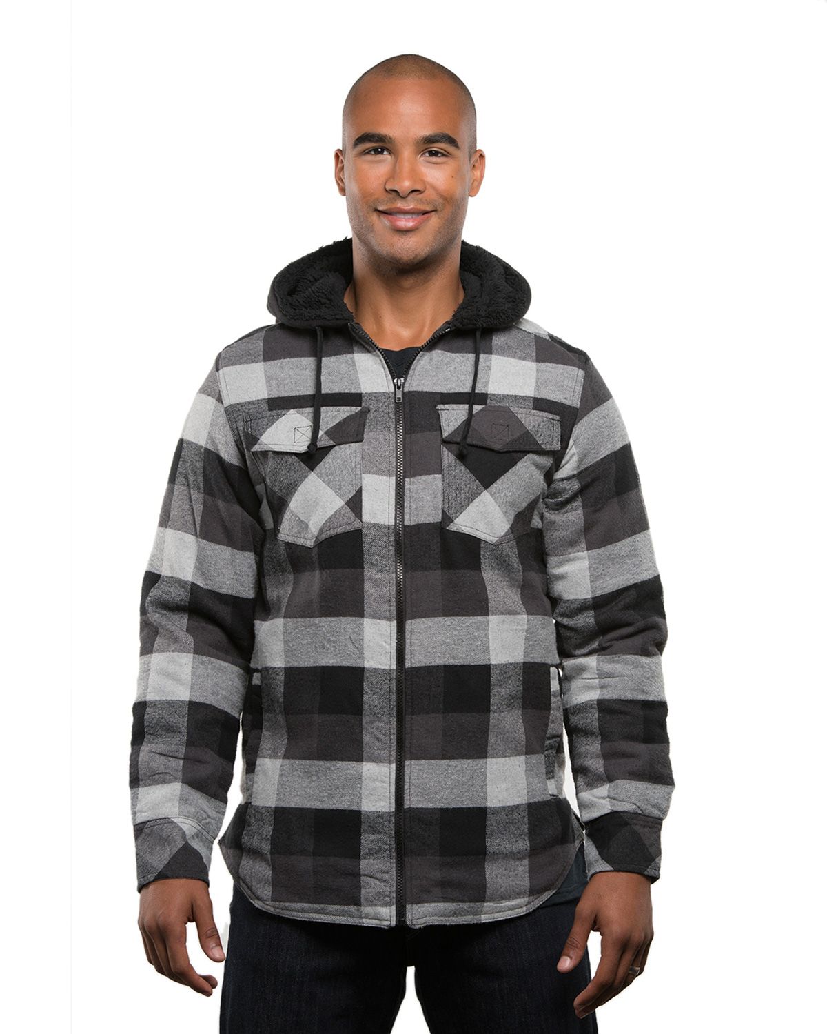 B8620 Burnside Mens Hooded Flannel Jacket B8620 Burnside Mens Hooded Flannel Jacket