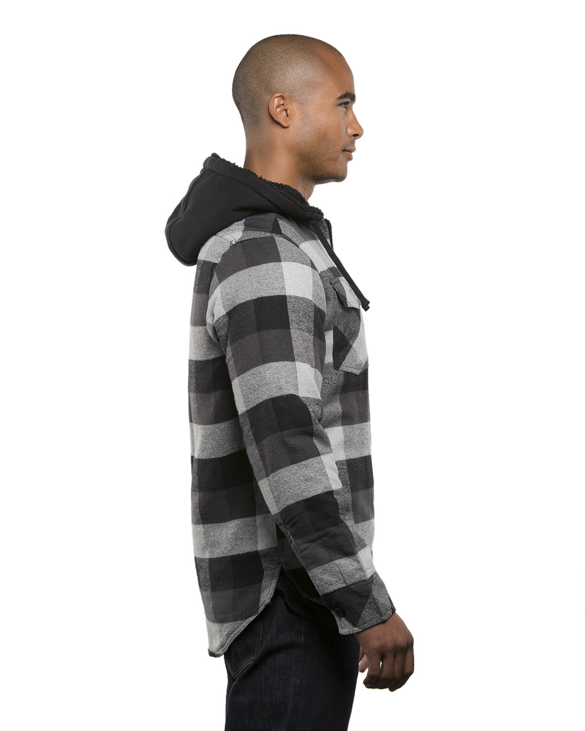 B8620 Burnside Mens Hooded Flannel Jacket B8620 Burnside Mens Hooded Flannel Jacket - Siide Image