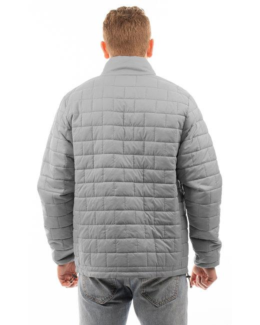 B8713 Burnside Adult Box Quilted Puffer Jacket - Back Image