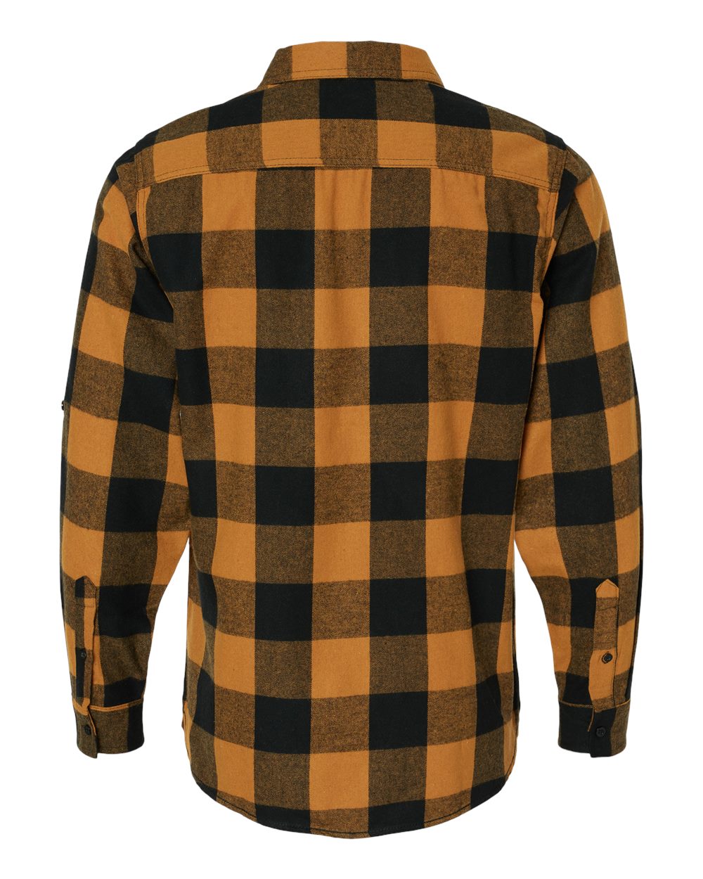 8210 Burnside Yarn-Dyed Long Sleeve Flannel Shirt - Back Image