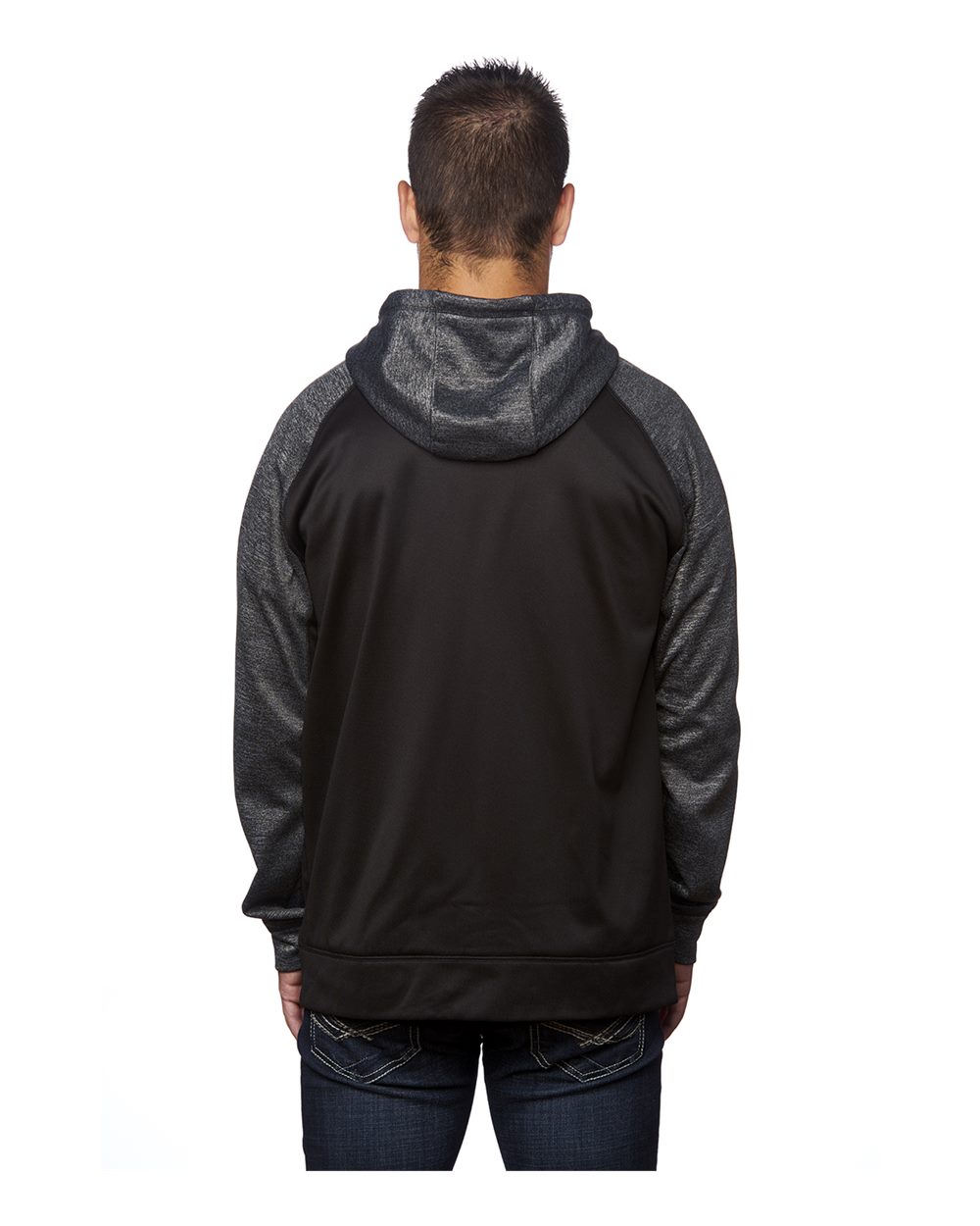 8660 Burnside Performance Raglan Full-Zip Sweatshirt - Back Image