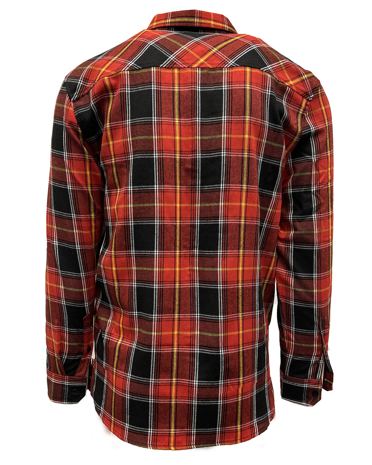B8220 Burnside Mens Perfect Flannel Work Shirt - Back Image