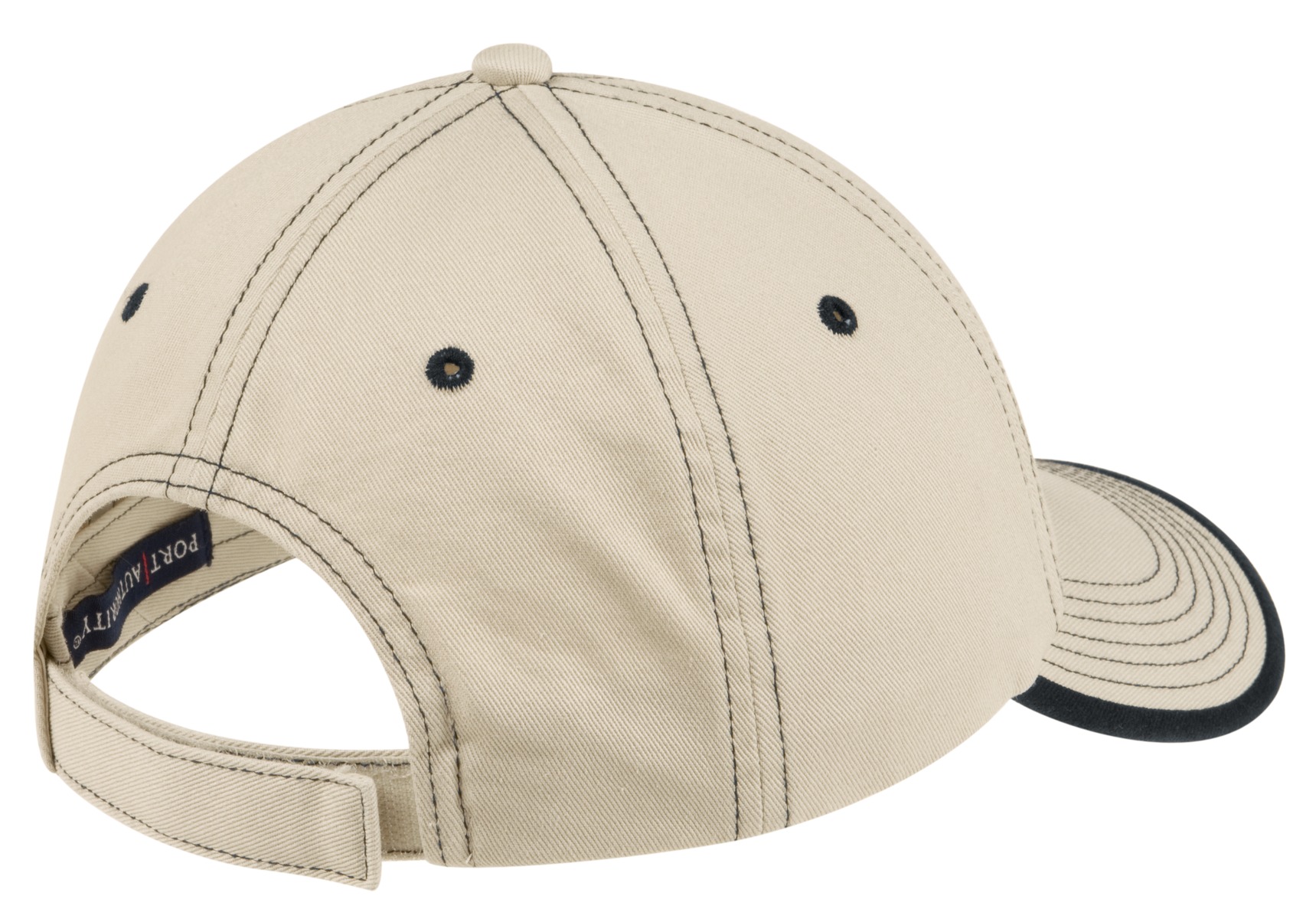 C835 Port Authority Vintage Washed Contrast Stitch Cap - Back Image