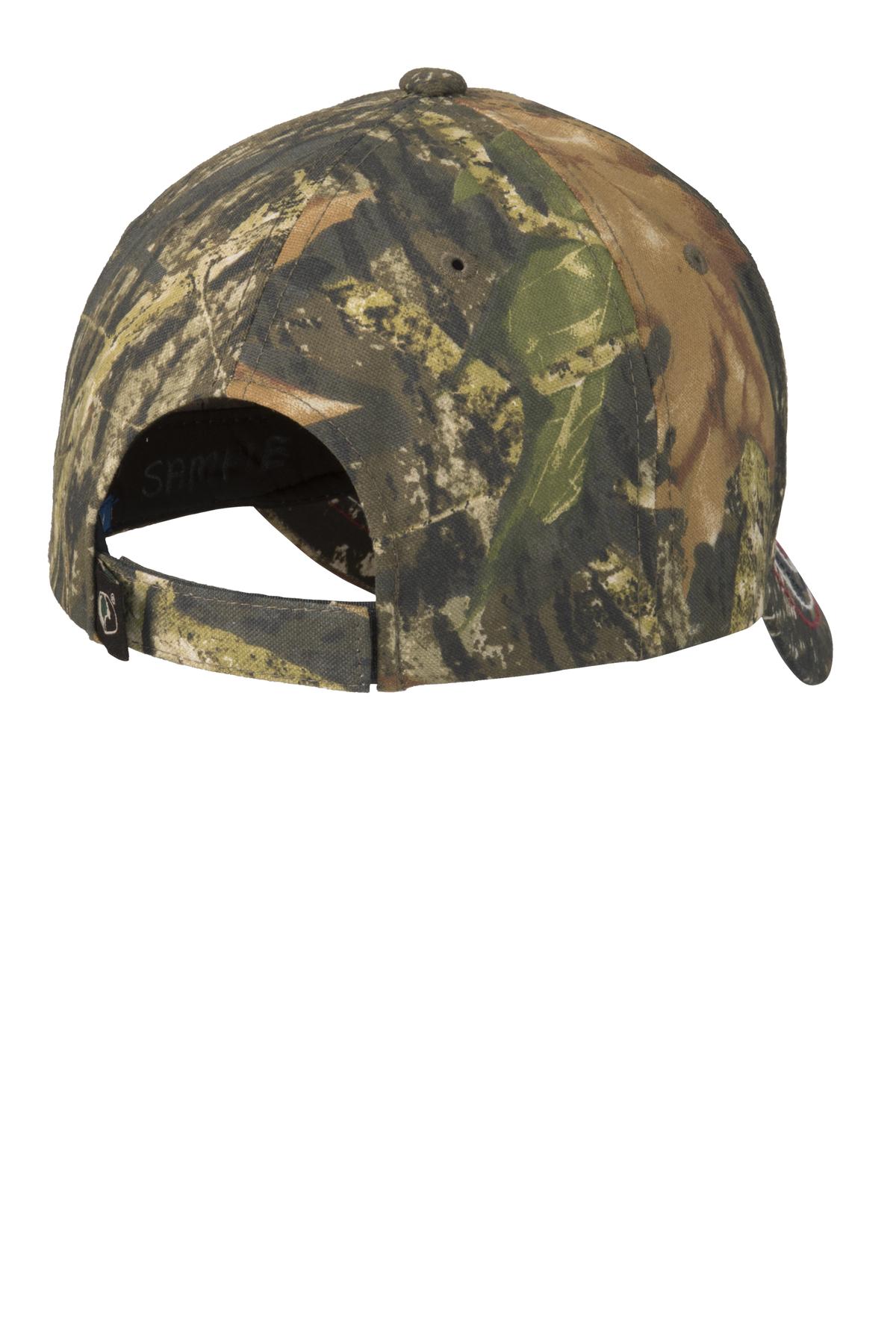 C909 Port & Company Port Authority Americana Contrast Stitch Camouflage Cap. - Back Image