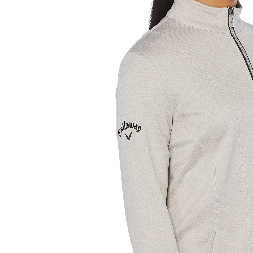 CGW510 Callaway Ladies' Full Zip Waffle Fleece Jacket - Siide Image