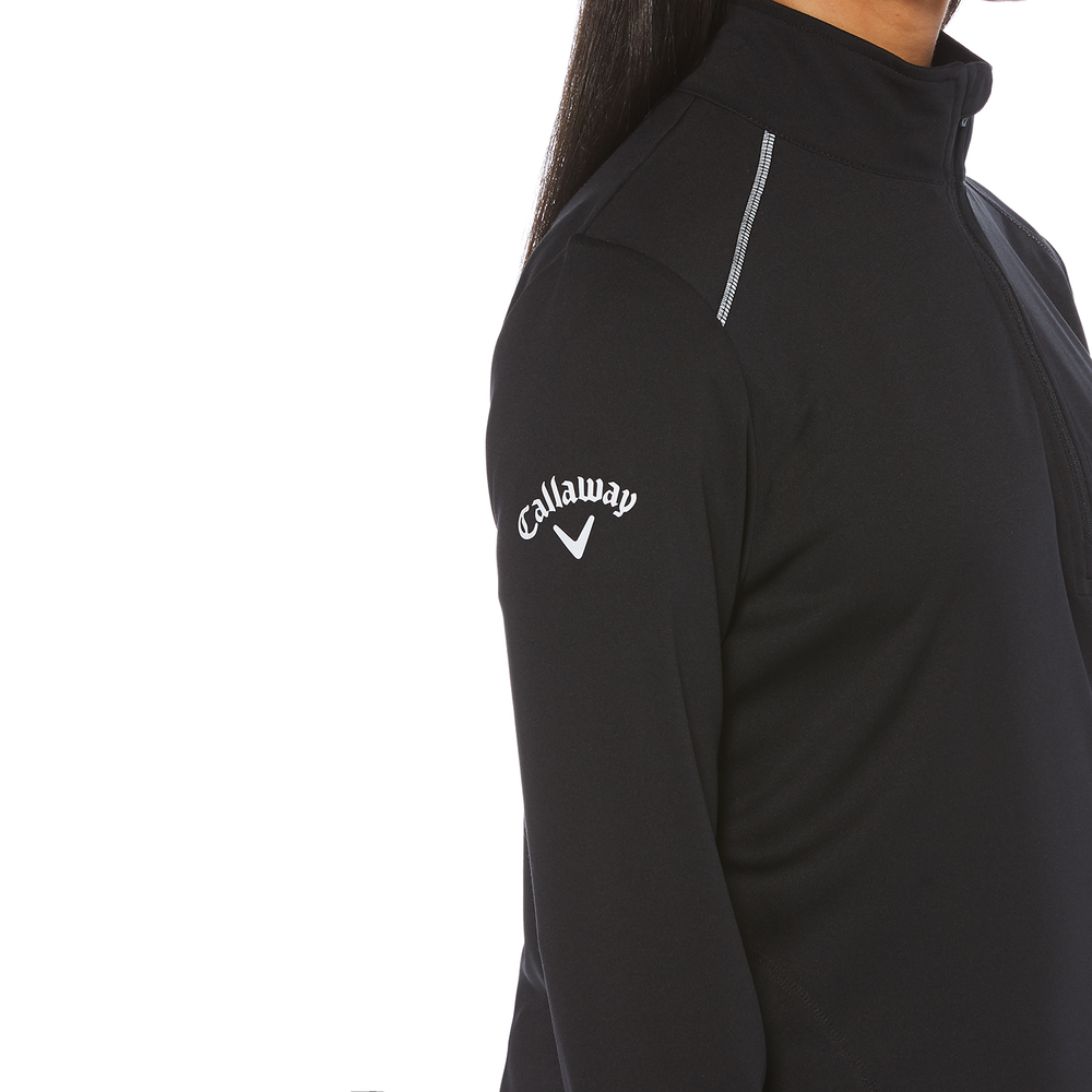 CGW545 Callaway Ladies' 1/4 Zip Water Repellent Pullover - Siide Image