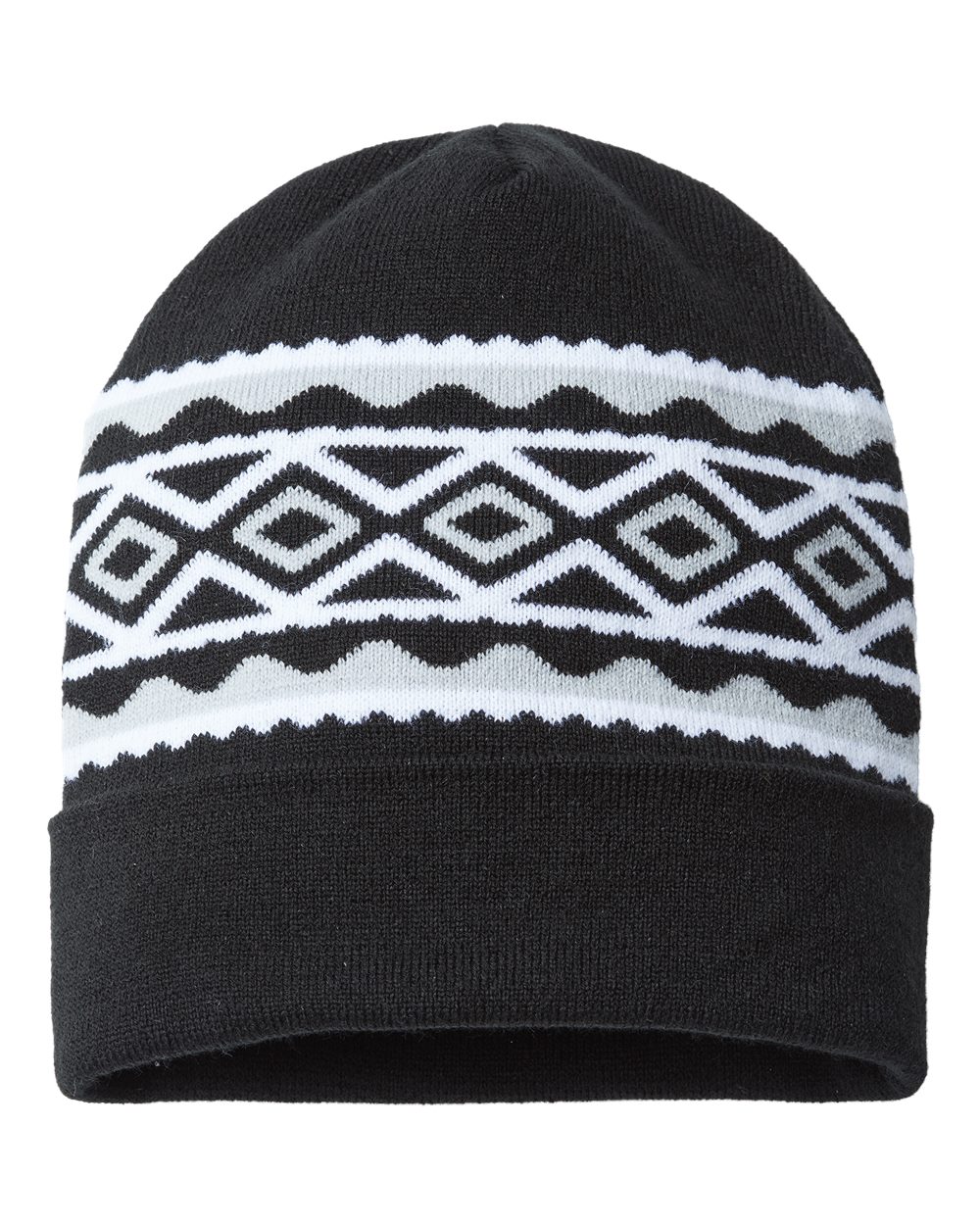 RKD12 CAP AMERICA USA- Made Diamond Cuffed Beanie - Back Image