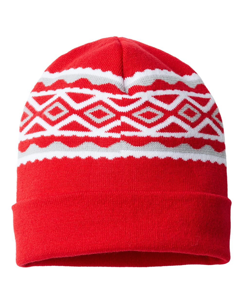 RKD12 CAP AMERICA USA- Made Diamond Cuffed Beanie RKD12 CAP AMERICA USA- Made Diamond Cuffed Beanie - Back Image