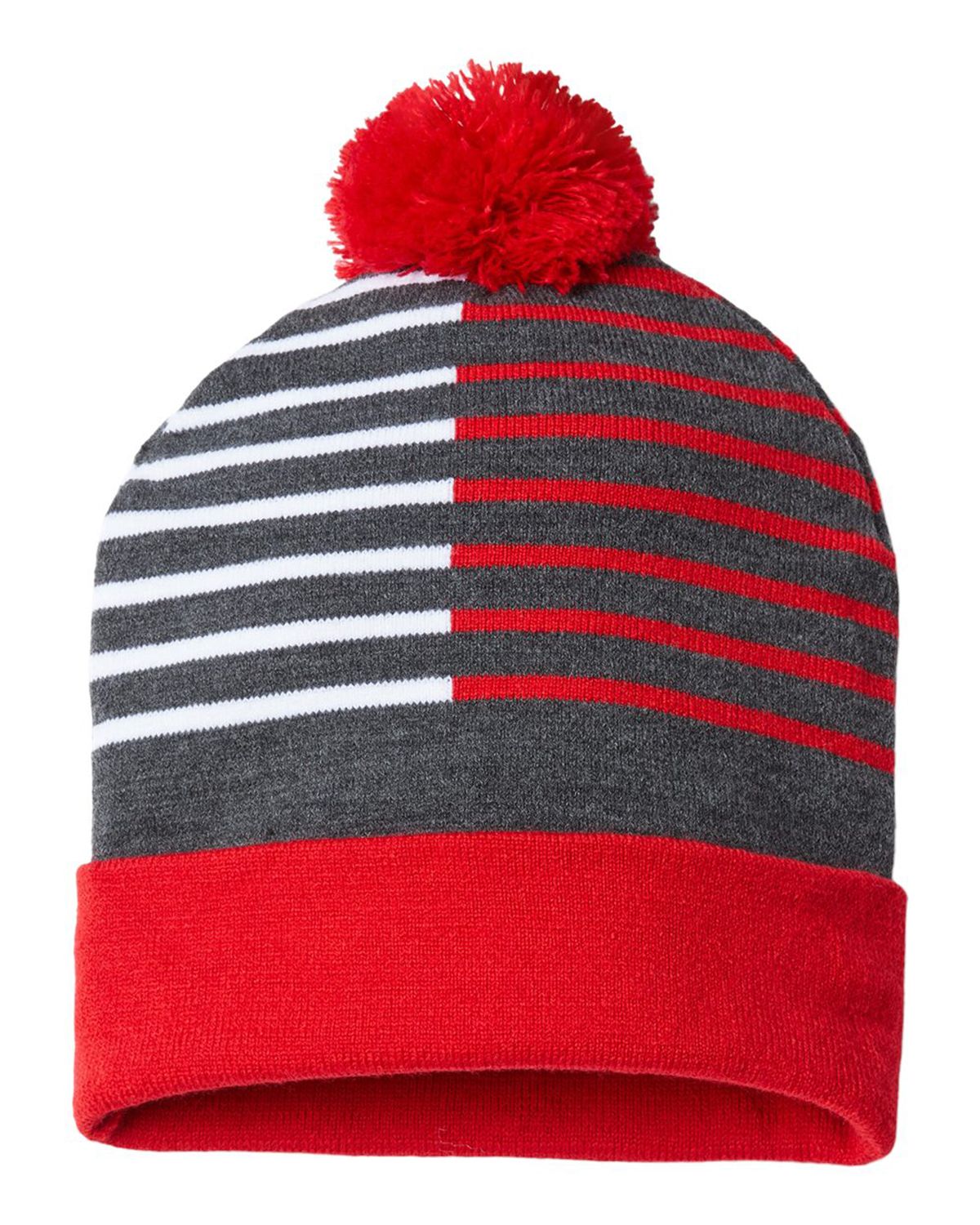 RKH12 CAP AMERICA USA-Made Half Color Beanie RKH12 CAP AMERICA USA-Made Half Color Beanie