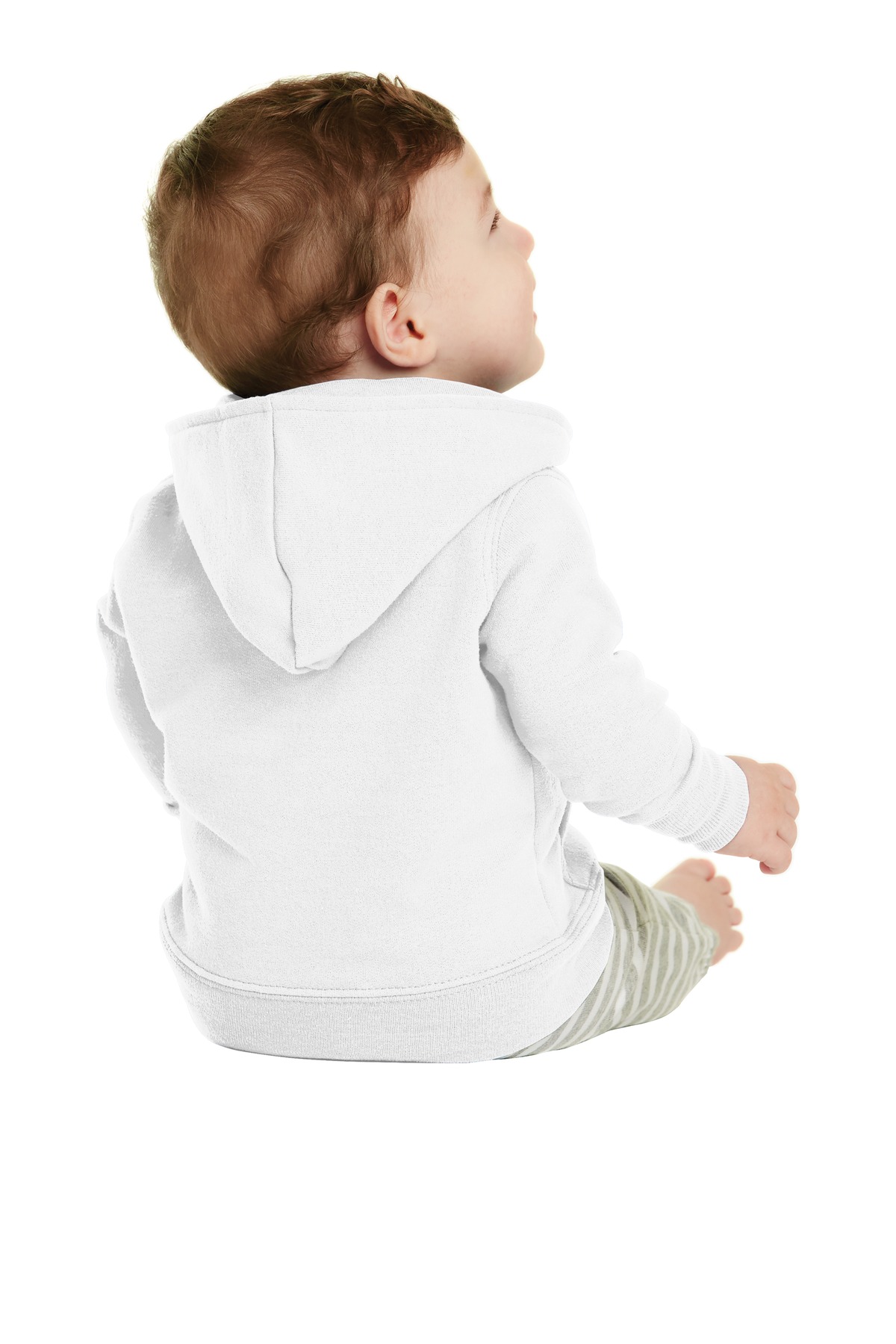 CAR78IZH Port & Company Infant Core Fleece Full-Zip Hooded Sweatshirt. - Back Image