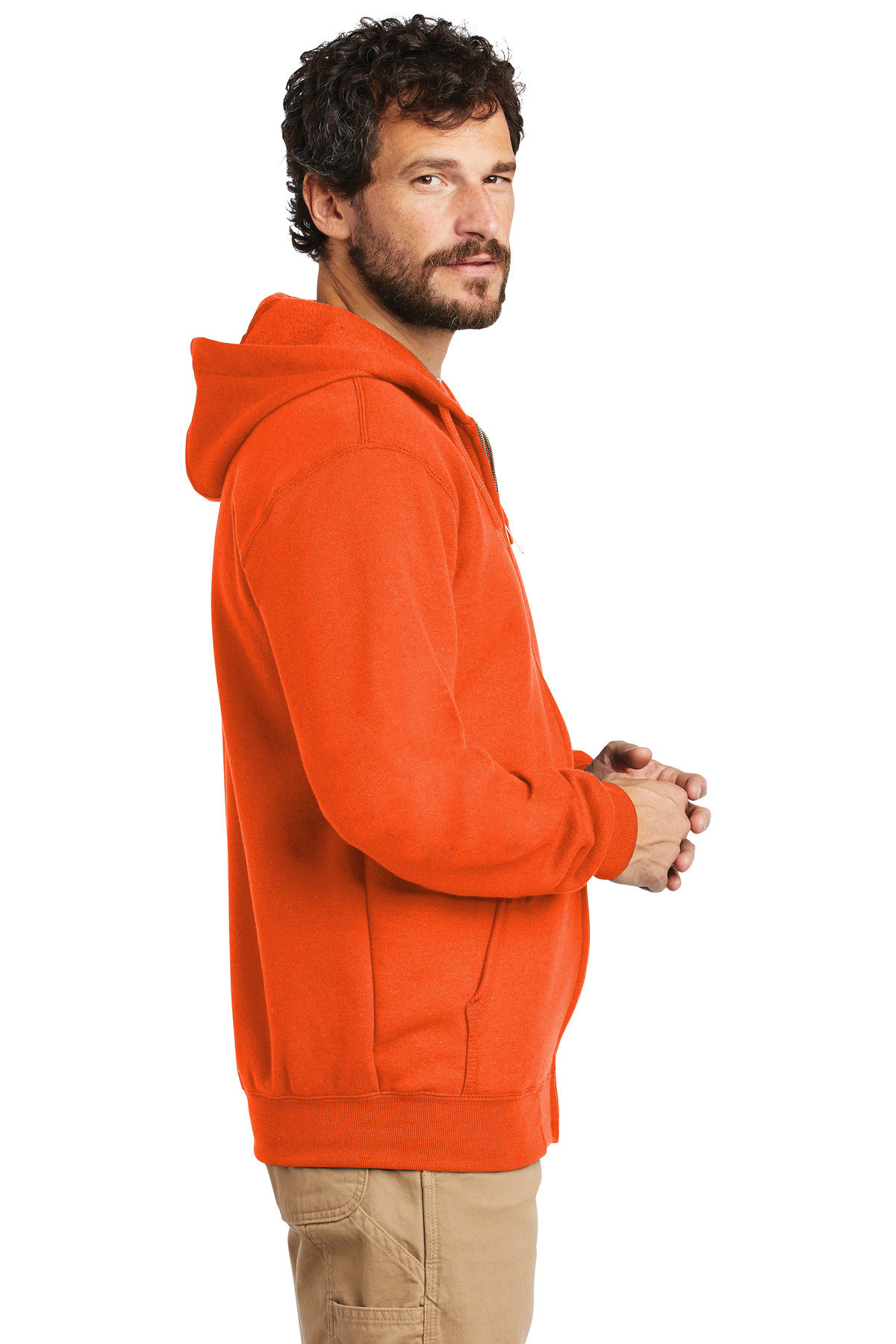 CTK122 Carhartt Midweight Hooded Zip-Front Sweatshirt. CTK122 Carhartt Midweight Hooded Zip-Front Sweatshirt. - Siide Image