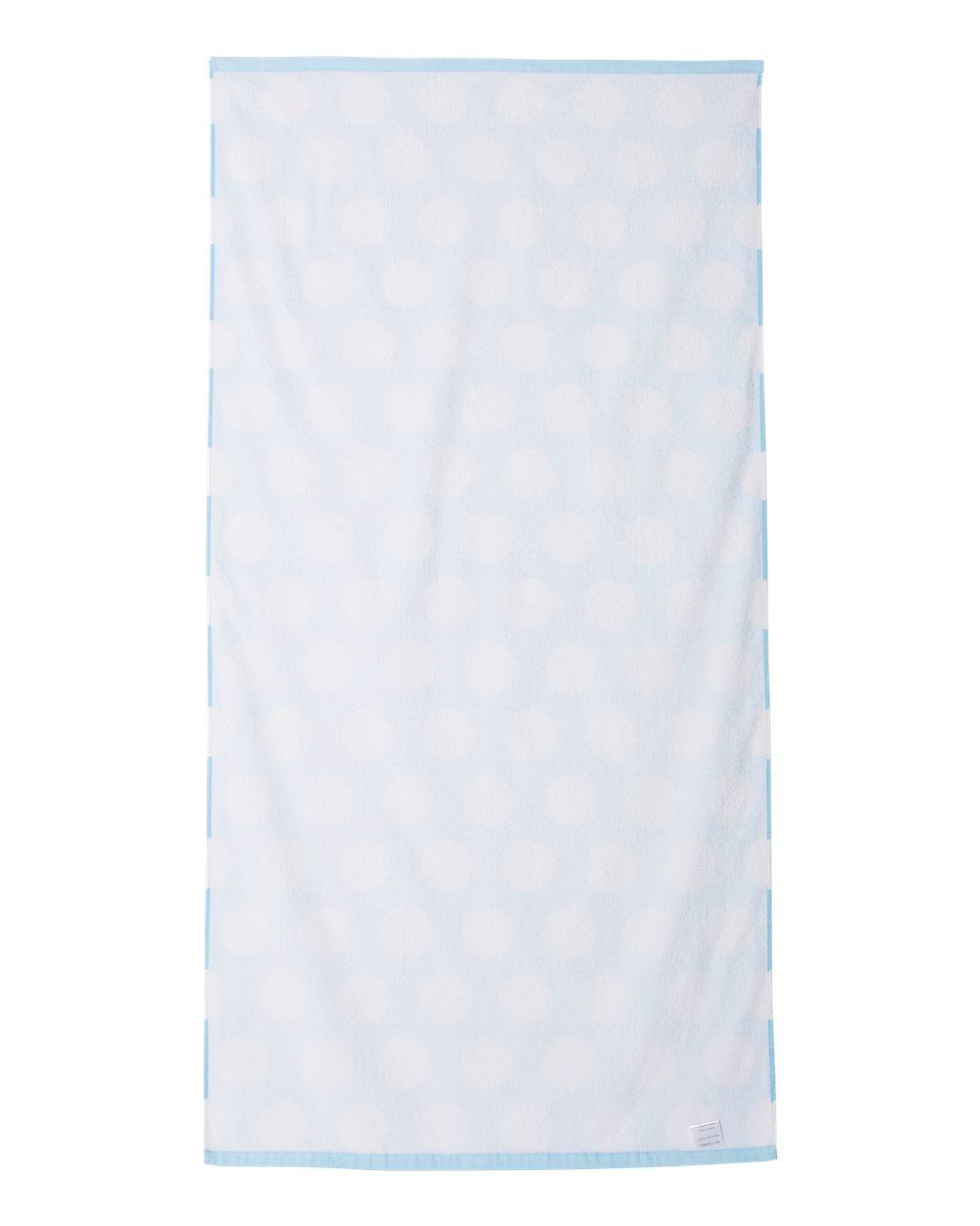 C3060P Carmel Towel Company Polka Dot Velour Beach Towel - Back Image