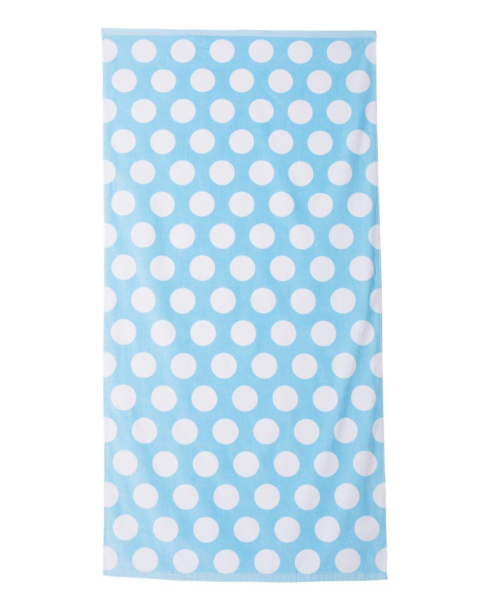 C3060P Carmel Towel Company Polka Dot Velour Beach Towel - Siide Image