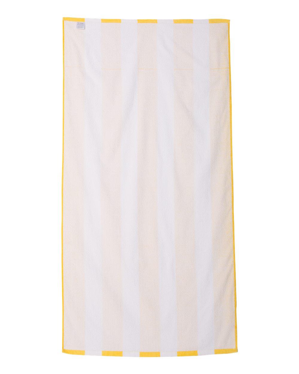 C3060S Carmel Towel Company Cabana Stripe Velour Beach Towel - Back Image
