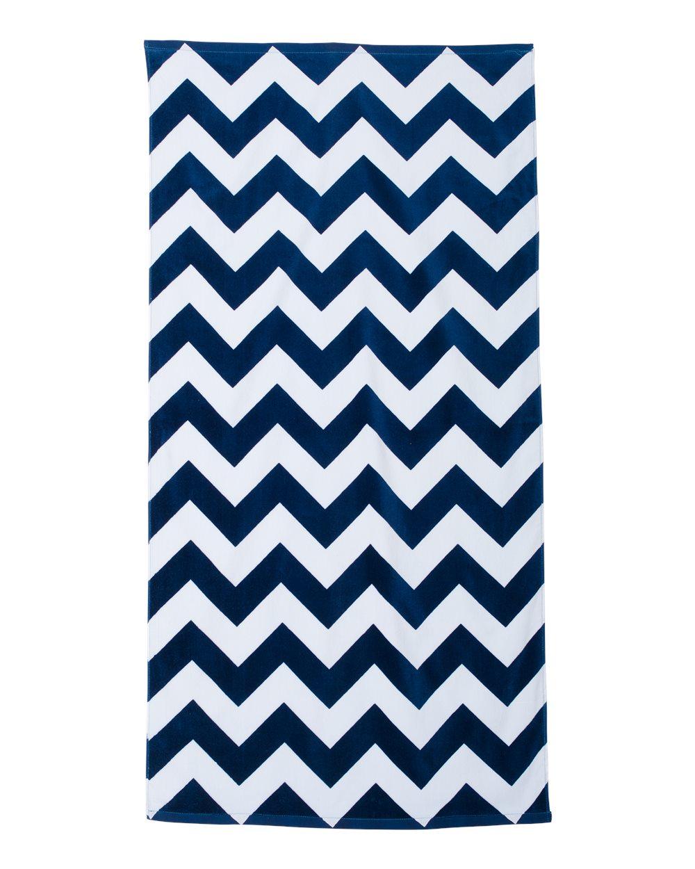 C3060X Carmel Towel Company Chevron Velour Beach Towel C3060X Carmel Towel Company Chevron Velour Beach Towel - Siide Image