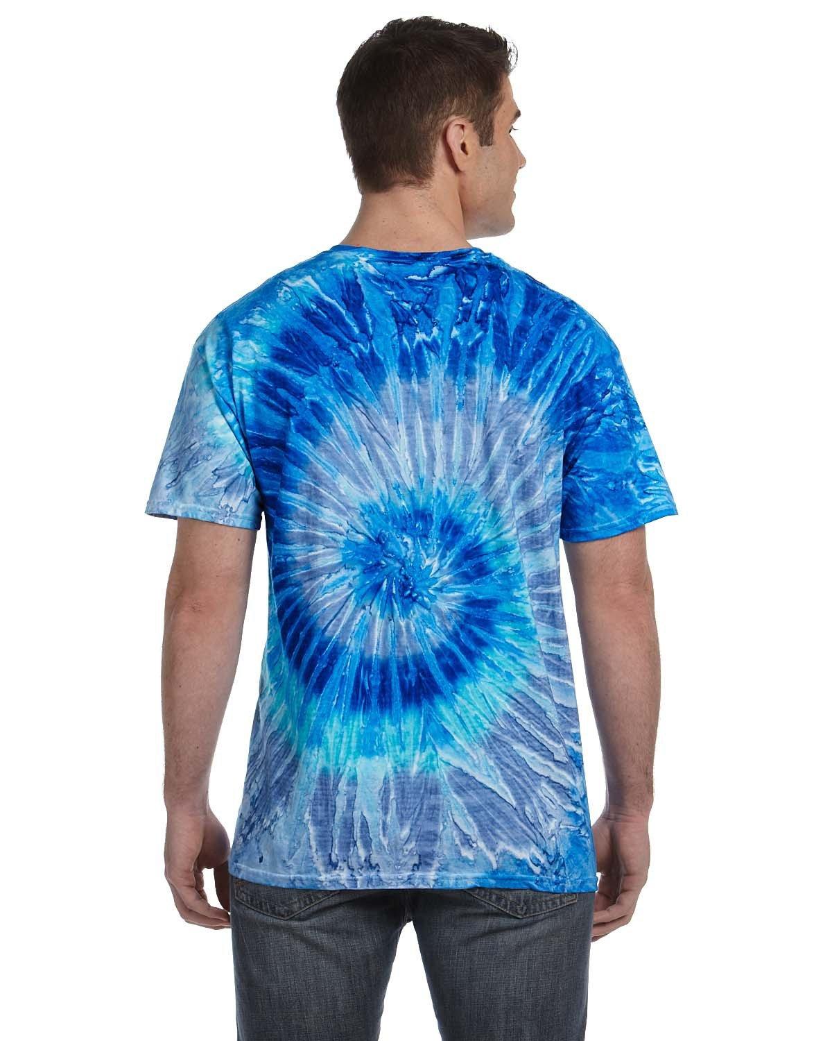 CD100 Tie-Dye Adult 5.4 oz., 100% Cotton T-Shirt - Back Image