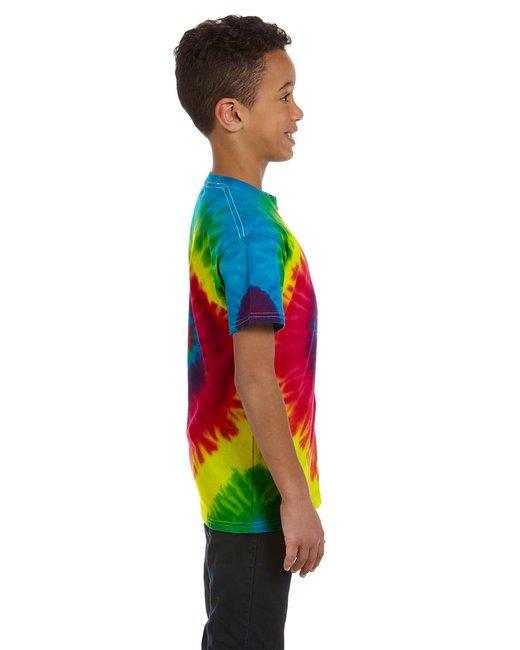 CD100Y Tie-Dye Youth 5.4 oz. 100% Cotton T-Shirt - Siide Image