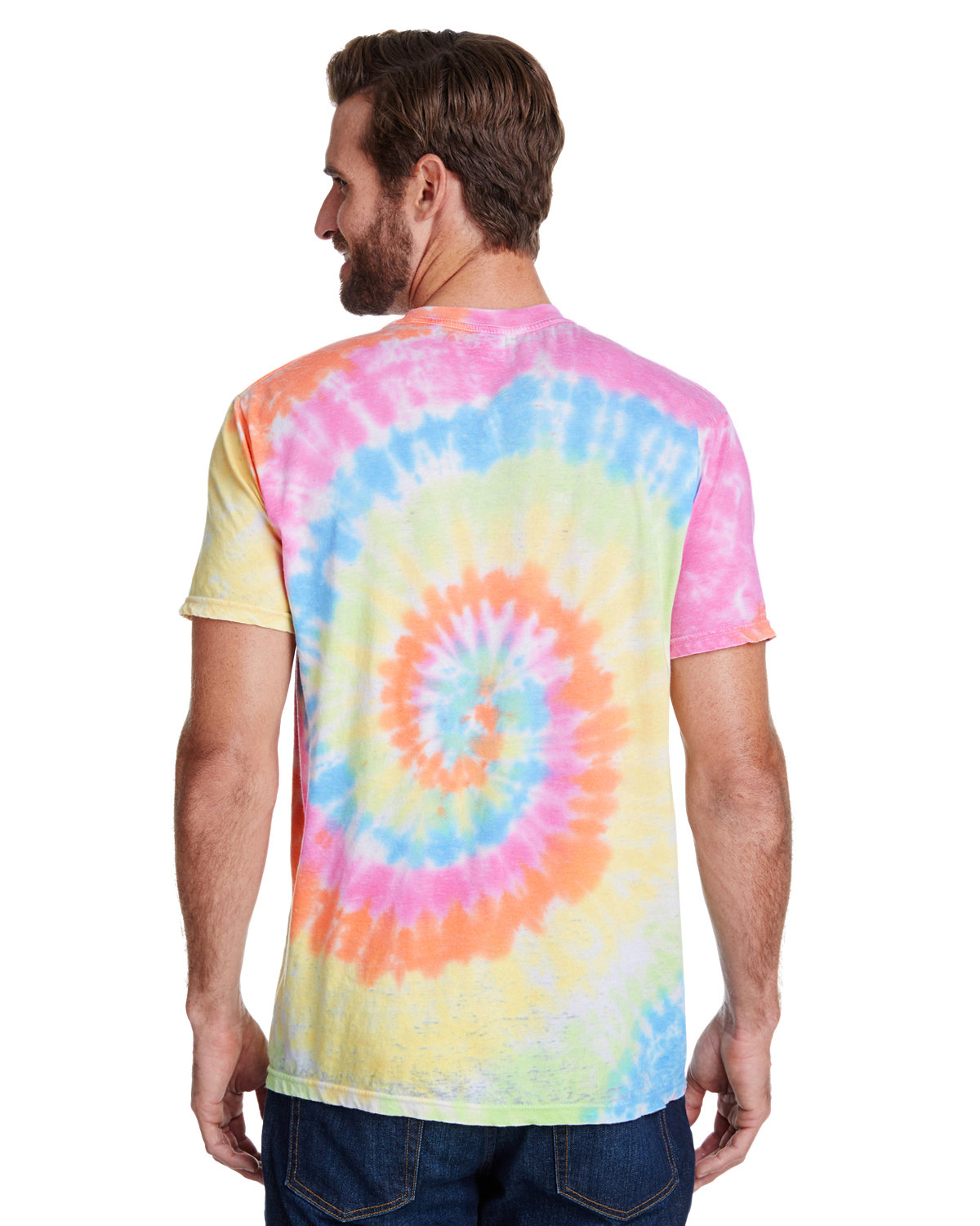 CD1090 Tie-Dye Adult Burnout Festival T-Shirt CD1090 Tie-Dye Adult Burnout Festival T-Shirt - Back Image