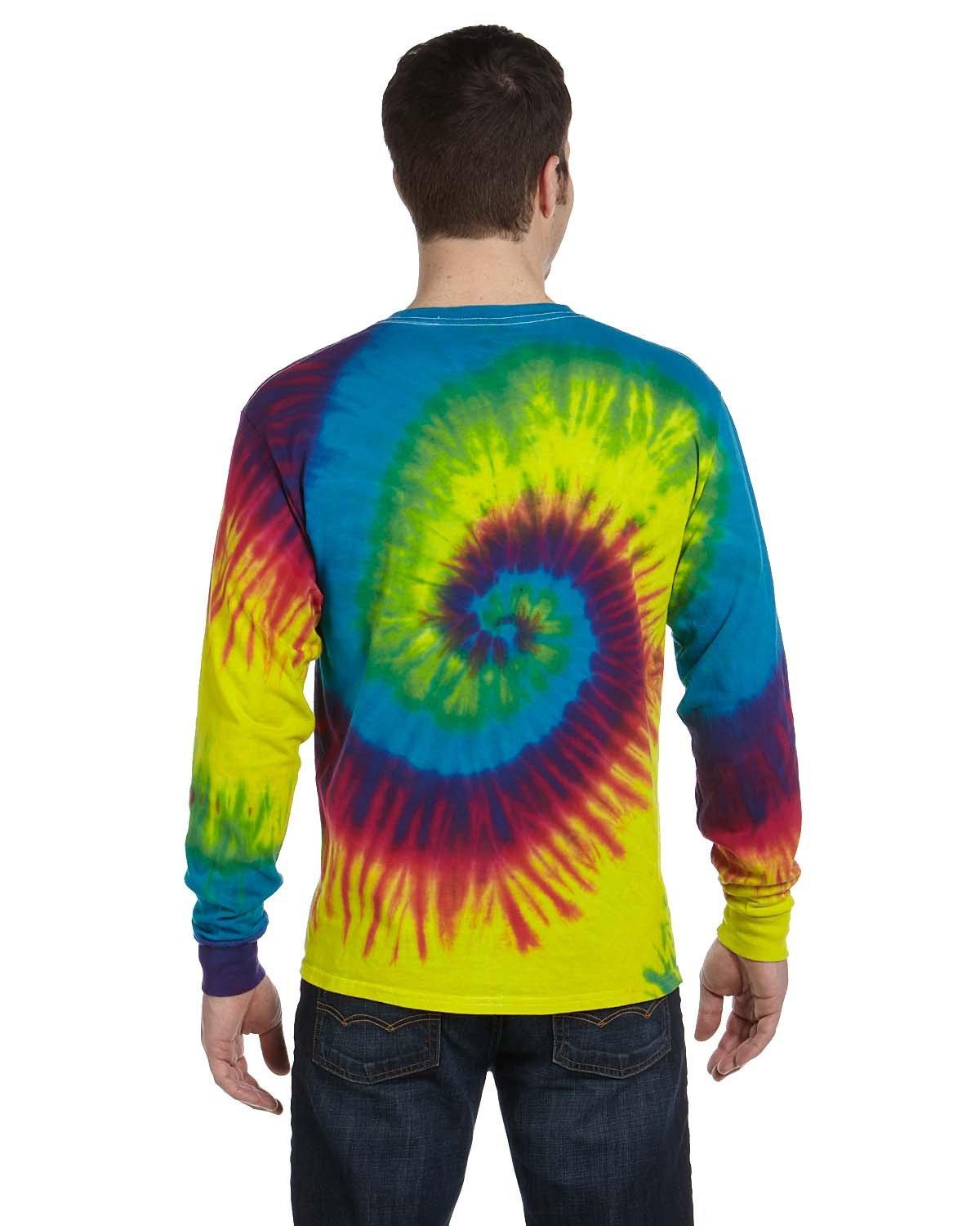 CD2000 Tie-Dye Adult 5.4 oz. 100% Cotton Long-Sleeve T-Shirt - Back Image