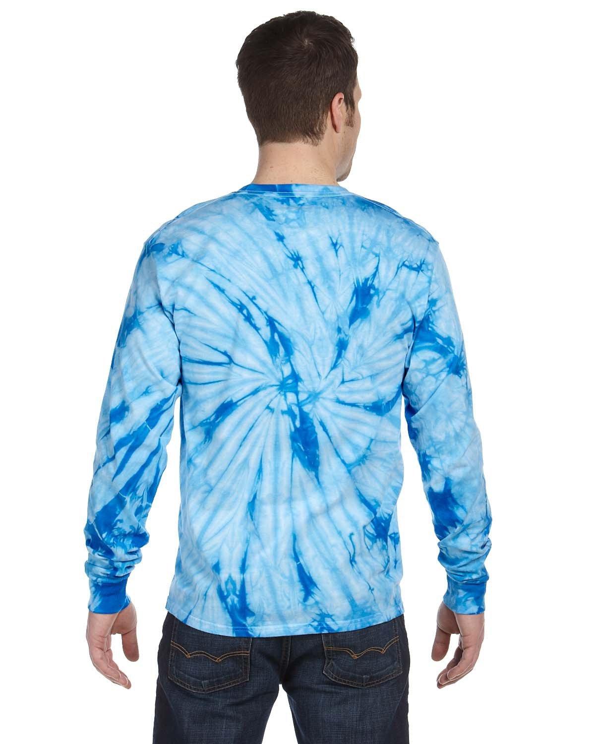 CD2000 Tie-Dye Adult 5.4 oz. 100% Cotton Long-Sleeve T-Shirt - Back Image