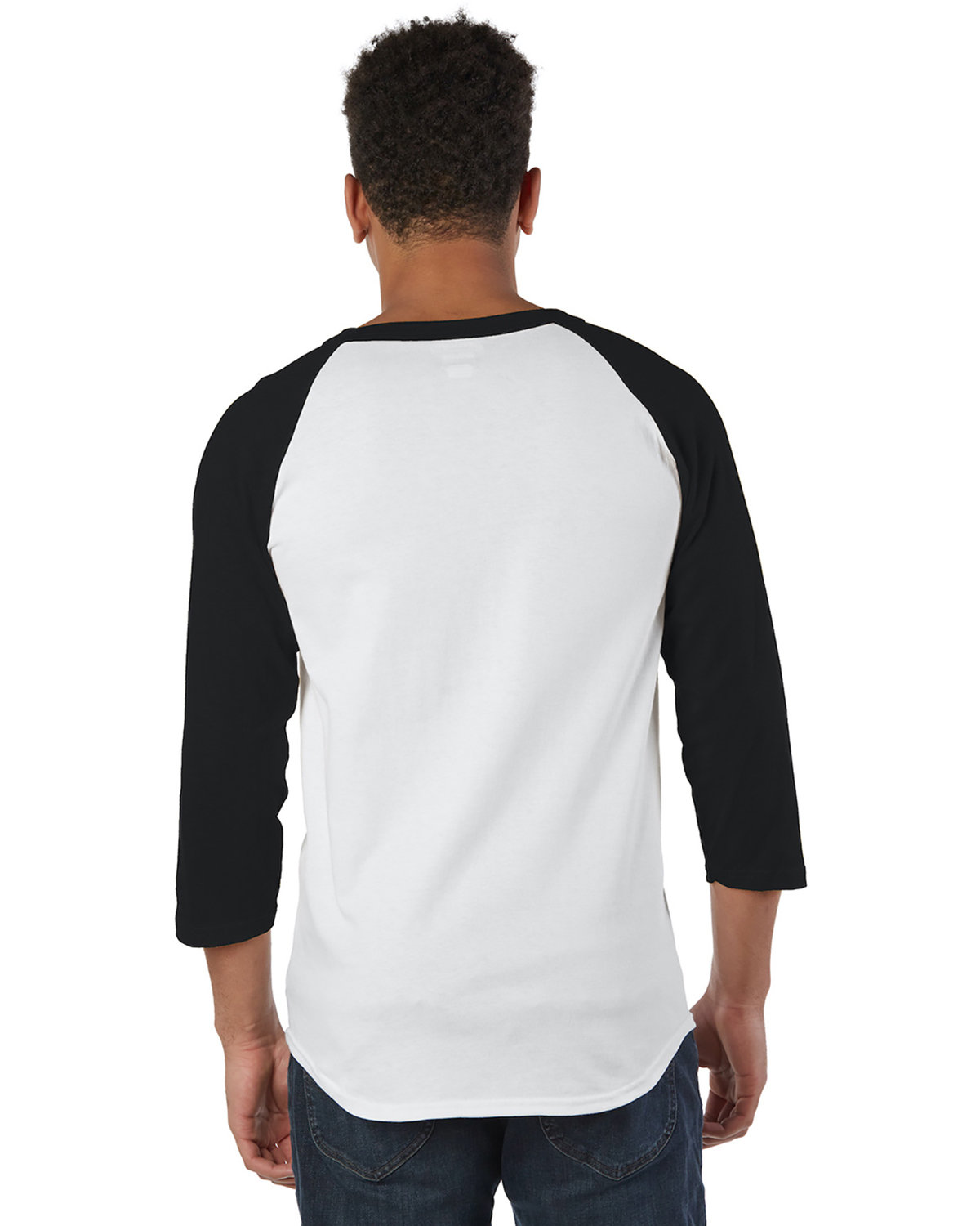 T1397 Champion Adult Raglan T-Shirt - Back Image