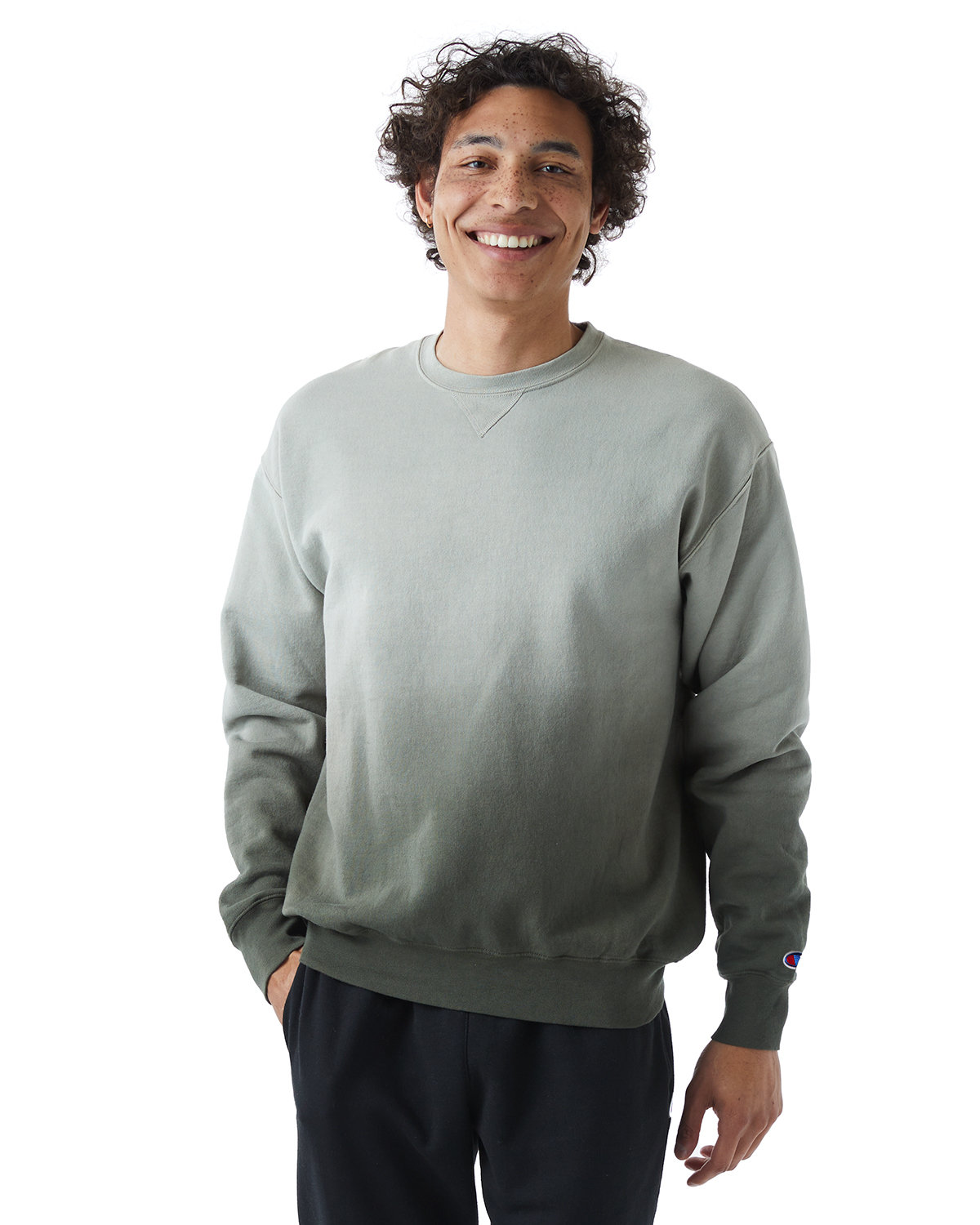CD400D Champion Unisex Dip Dye Crew