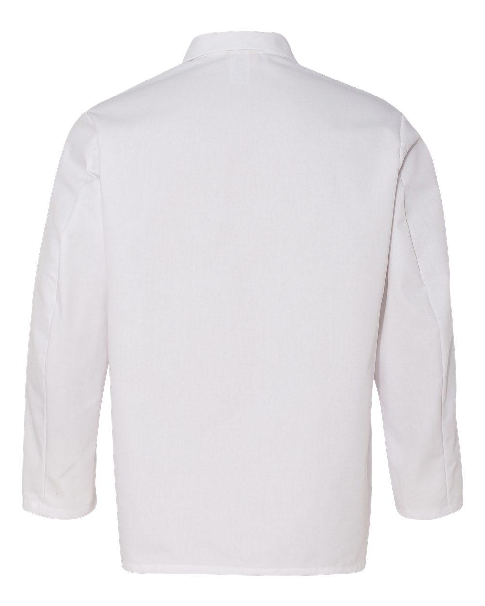 0406 Chef Designs Gripper Front Short Butcher Coat - Back Image