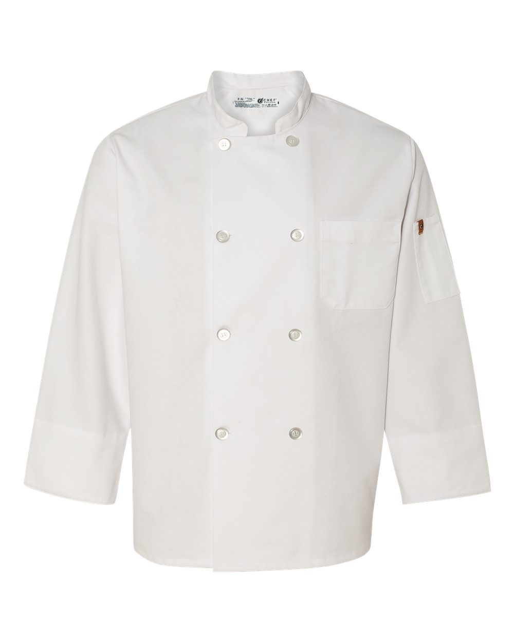 0413 Chef Designs Button Chef Coat with Thermometer Pocket Zoom Image