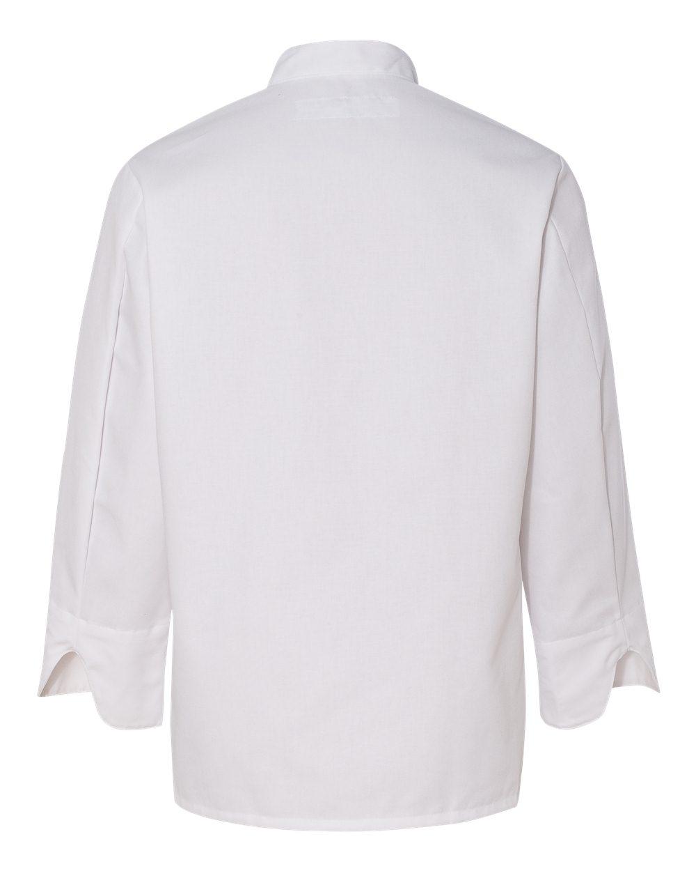 0414 Chef Designs Eight Knot Button Chef Coat with Thermometer Pocket - Back Image