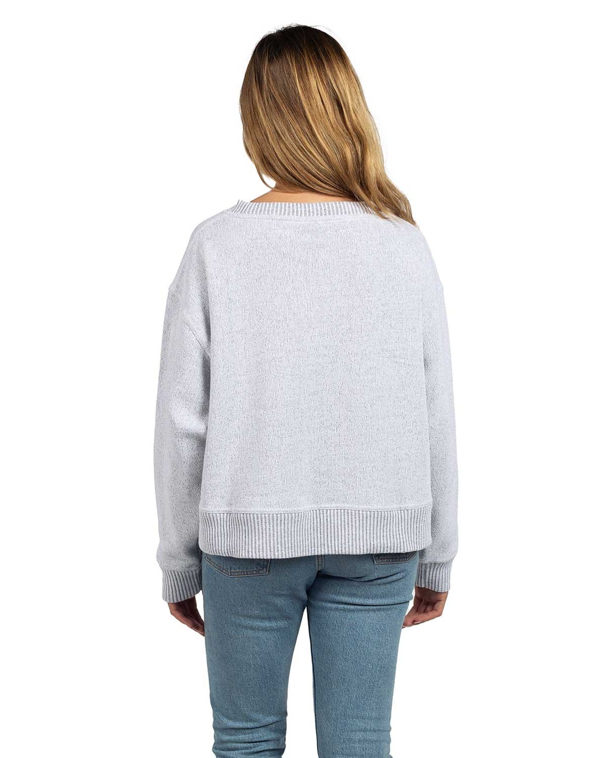 2125CK chicka-d Ladies Cool Down Cropped Pullover - Back Image